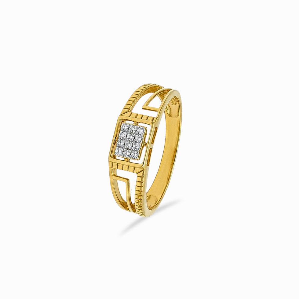 Block Diamond Ring