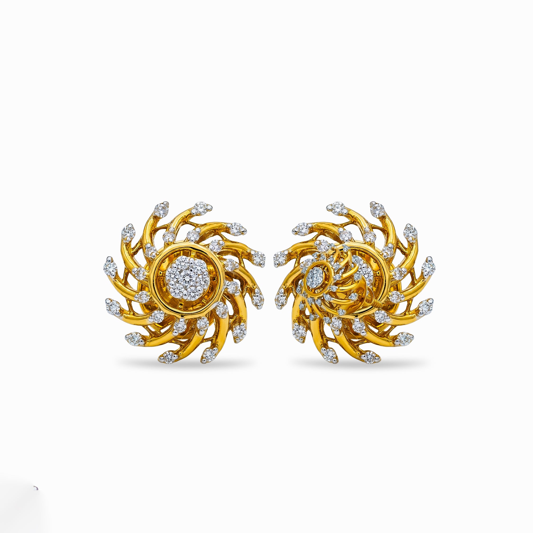 Spiral Diamond Earrings