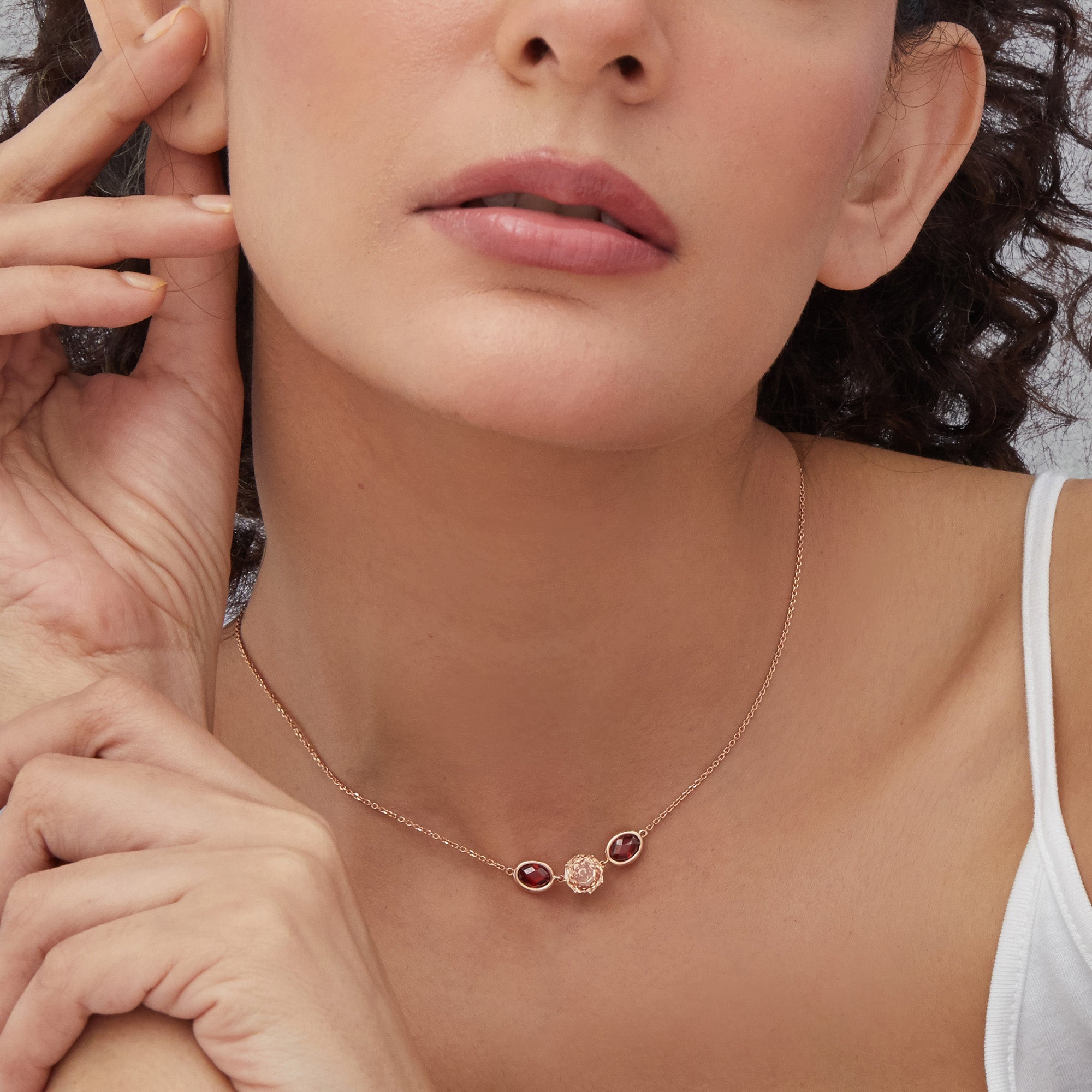 Crimson Halo Necklace