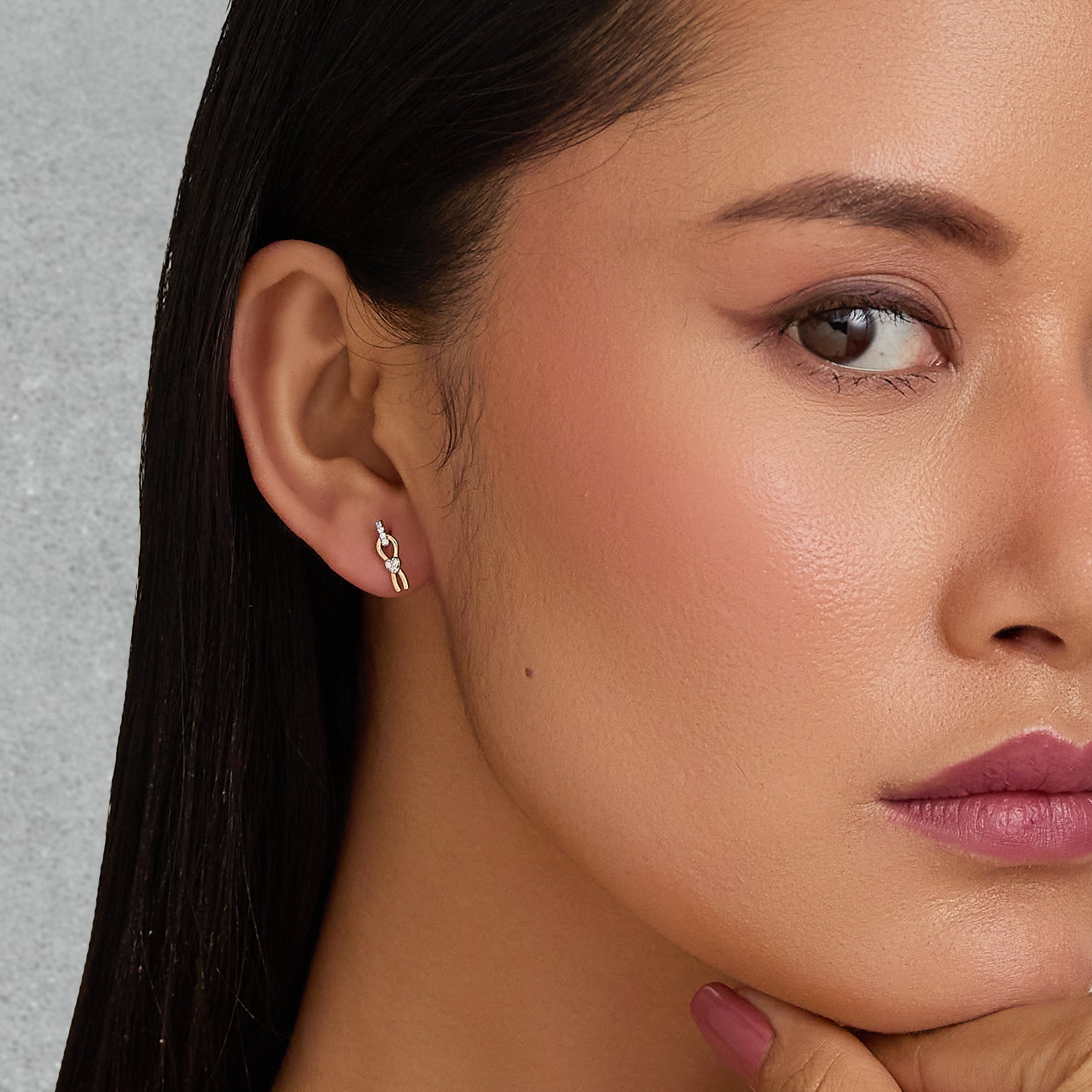 Luma Diamond Drop Studs
