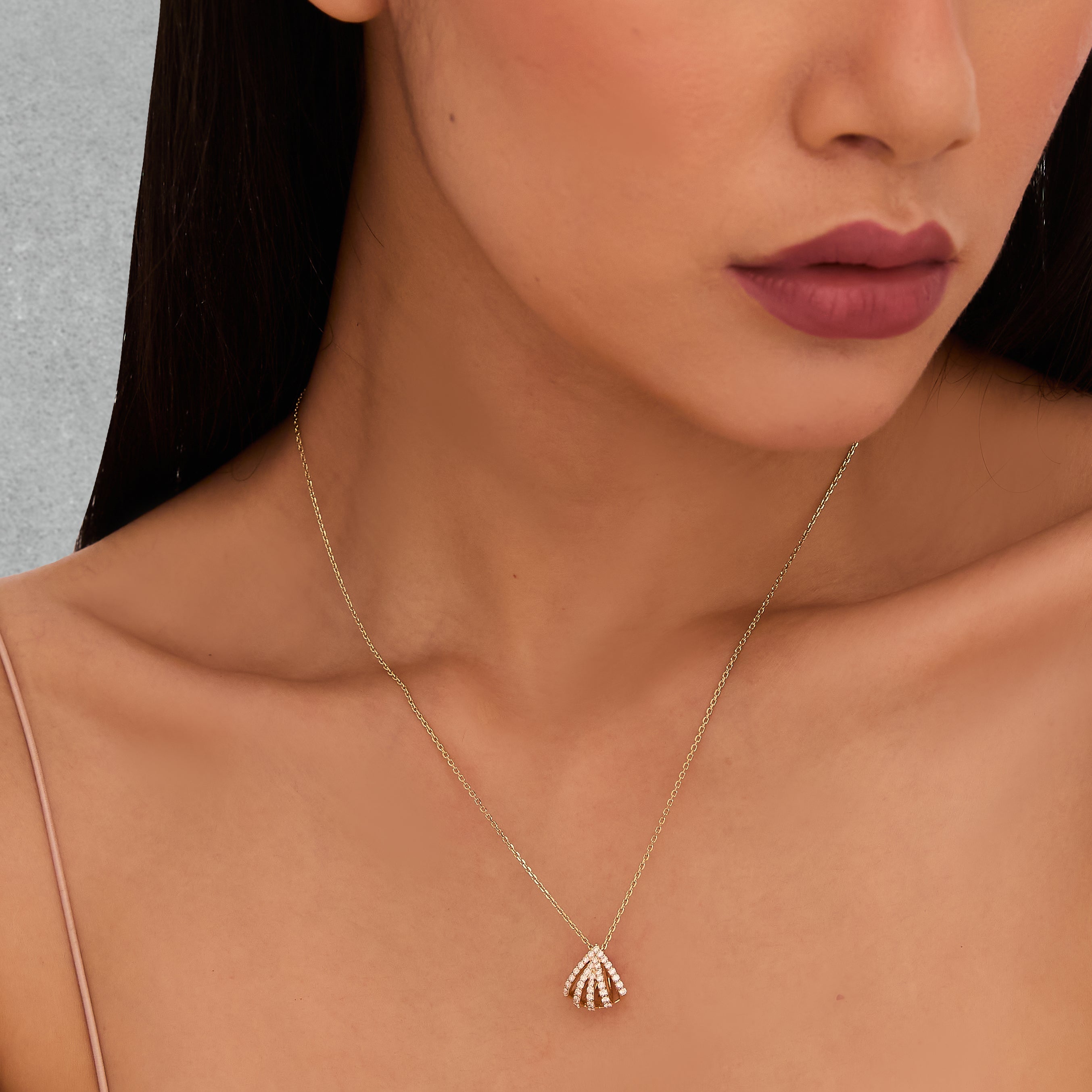 Ray Line Diamond Necklace