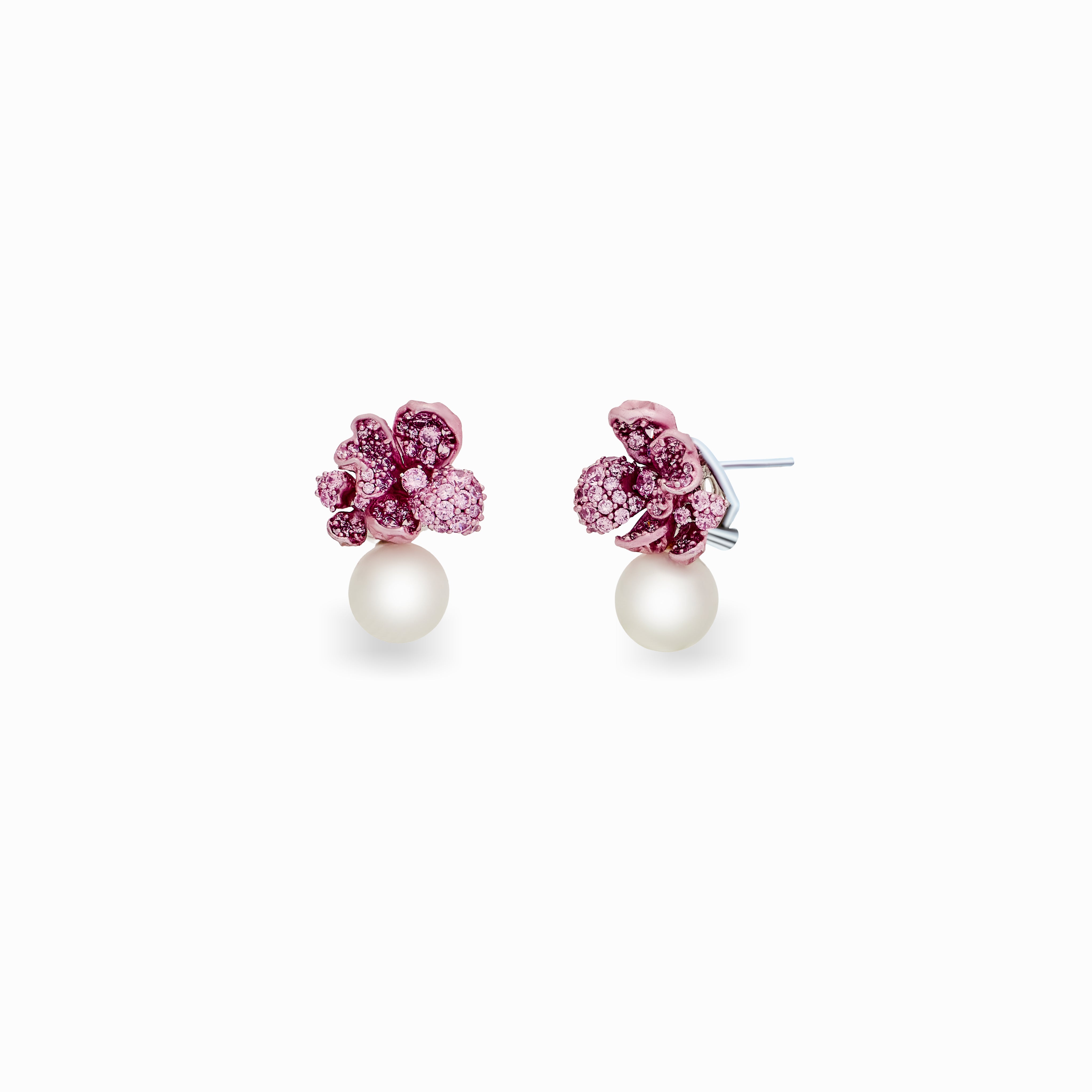 Rosé Spark Pearl Earrings