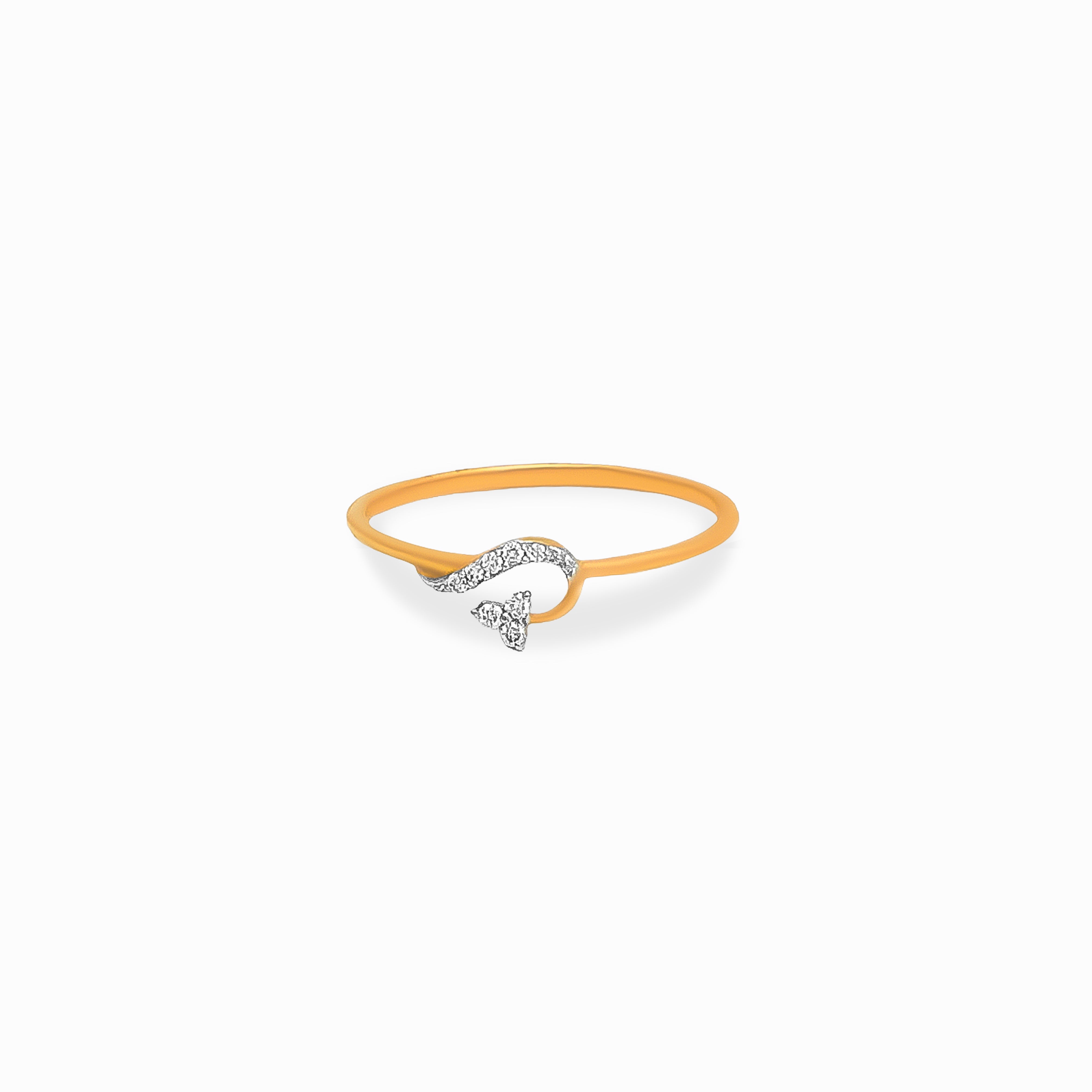 Open Wave Diamond Ring