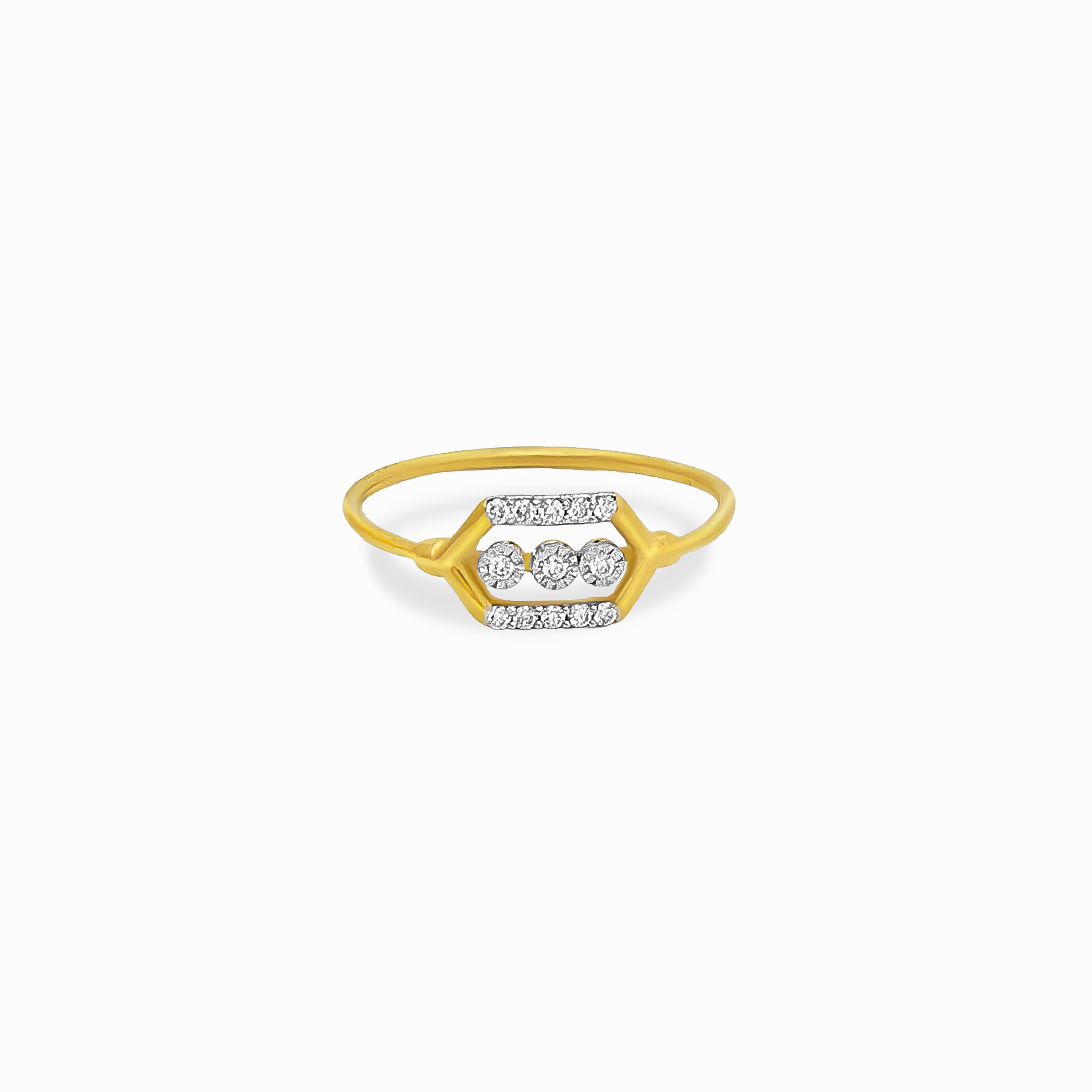 Modern Trio Diamond Ring