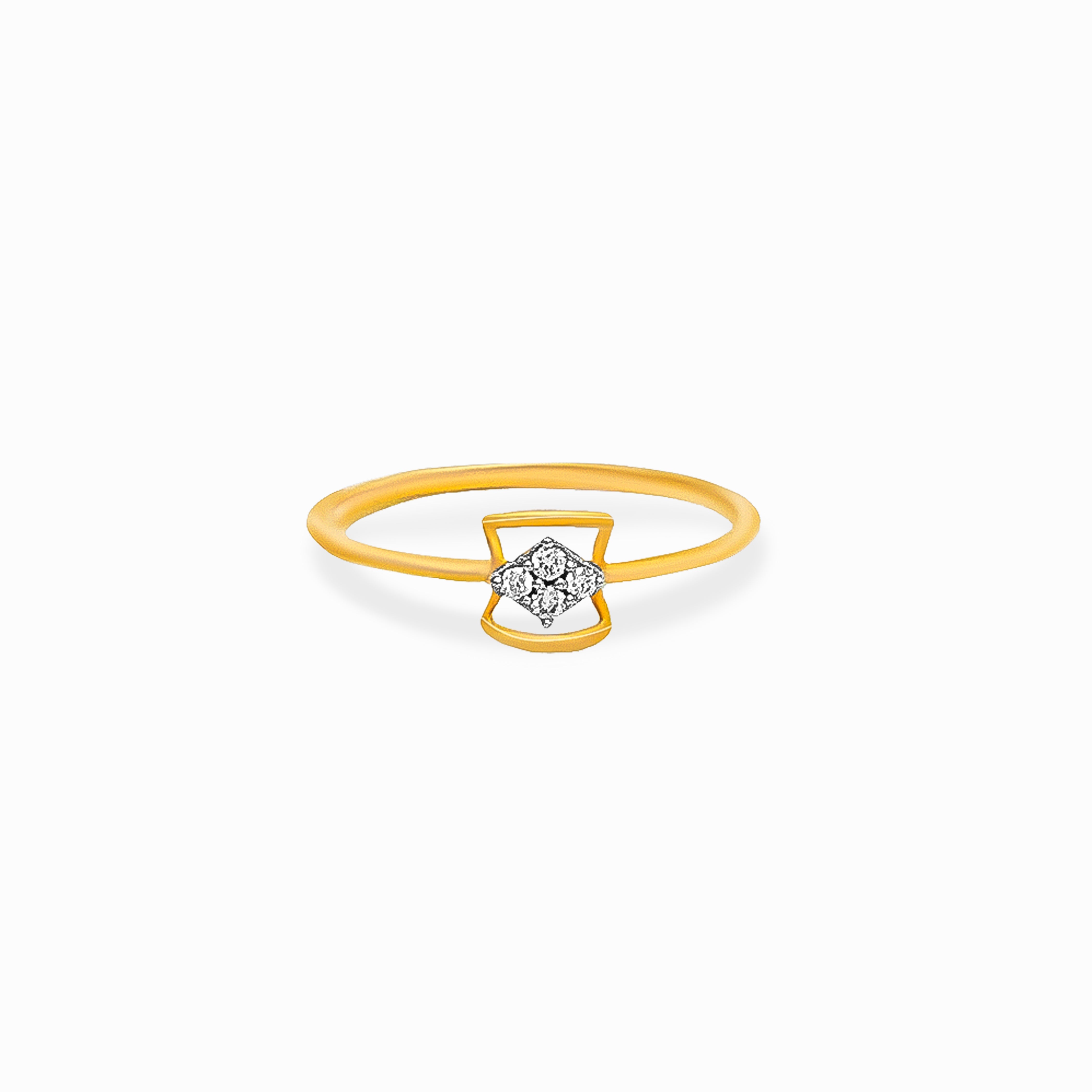 Modern Frame Diamond Ring