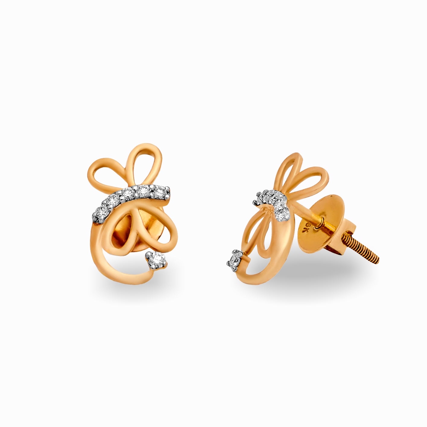 Knot Loop Diamond Stud