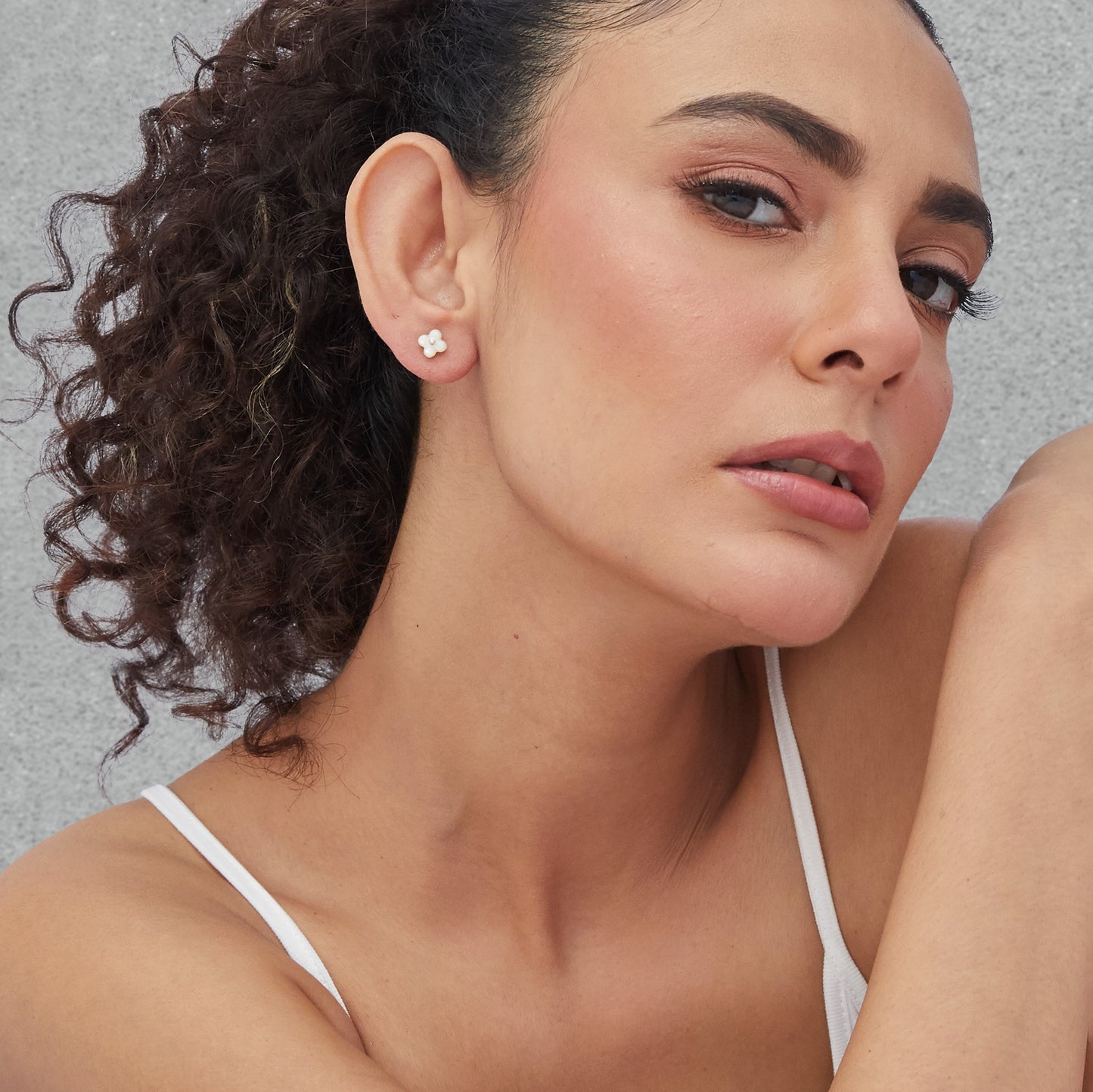 Frost Bloom Earrings Rose