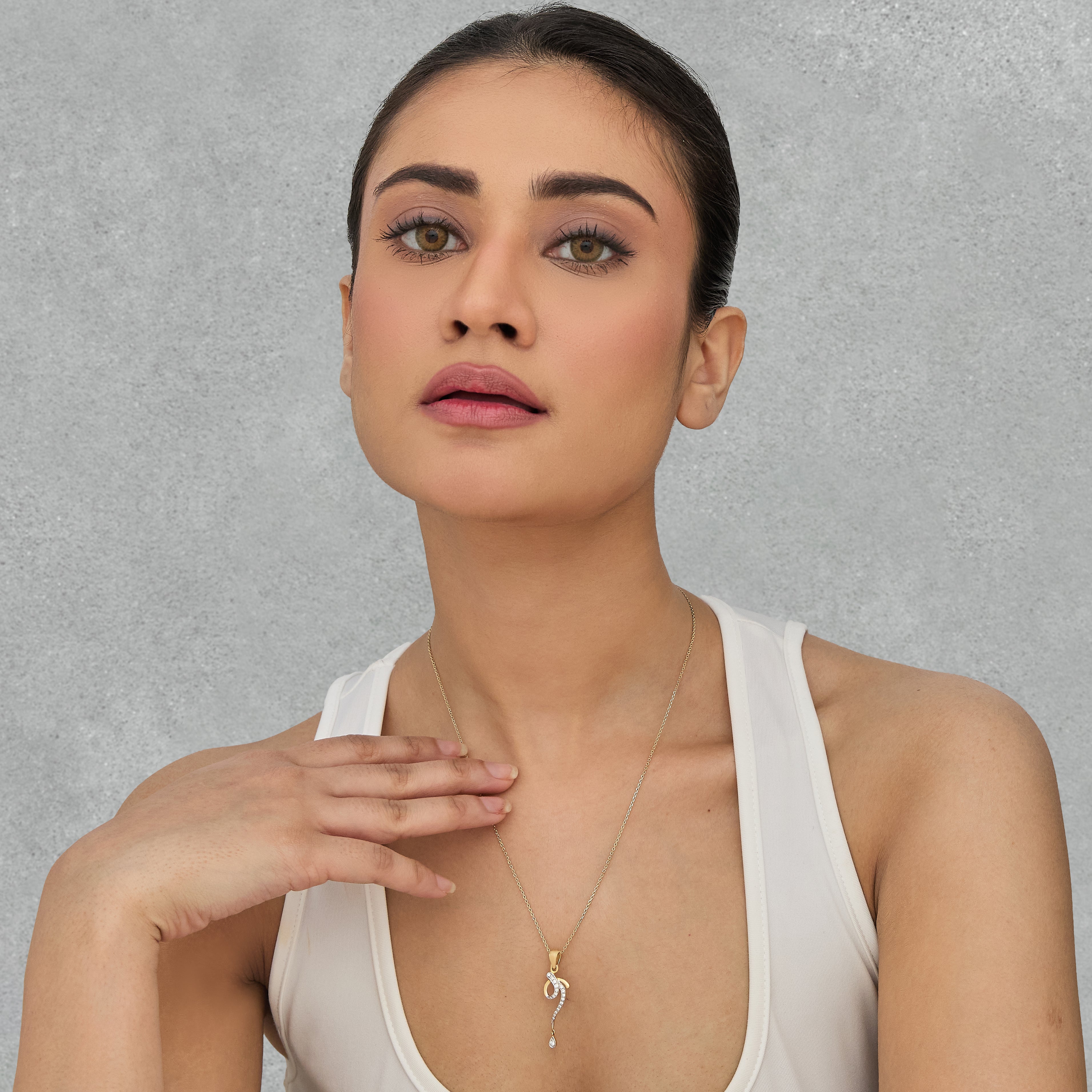 Twist Drop Diamond Necklace