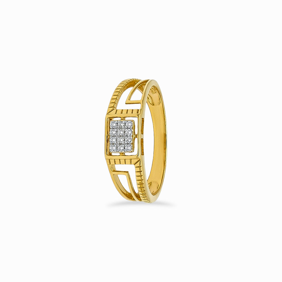 Block Diamond Ring