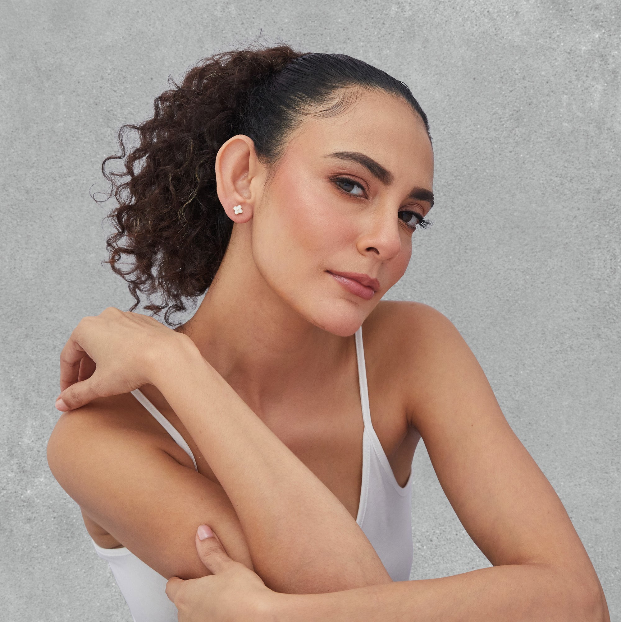 Frost Bloom Earrings Rose