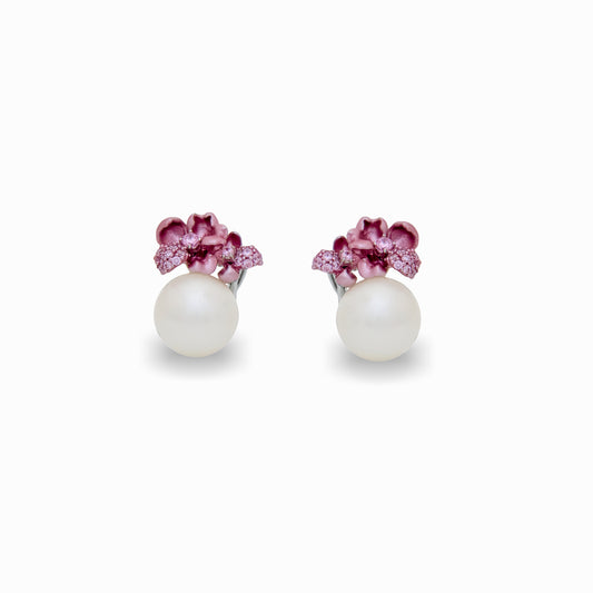 Blush Cluster Pearl Earrings