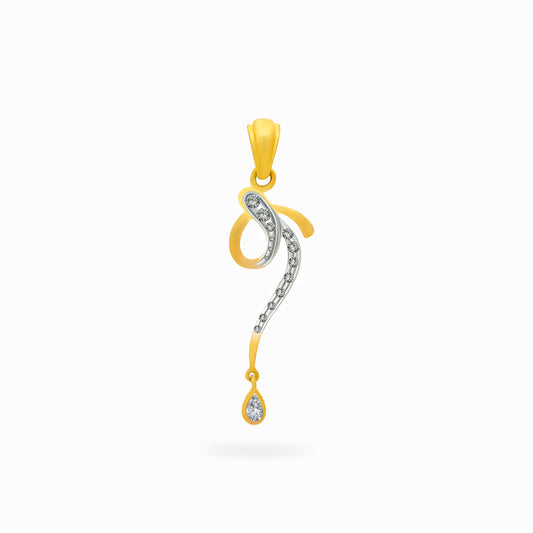 Twist Drop Diamond Necklace