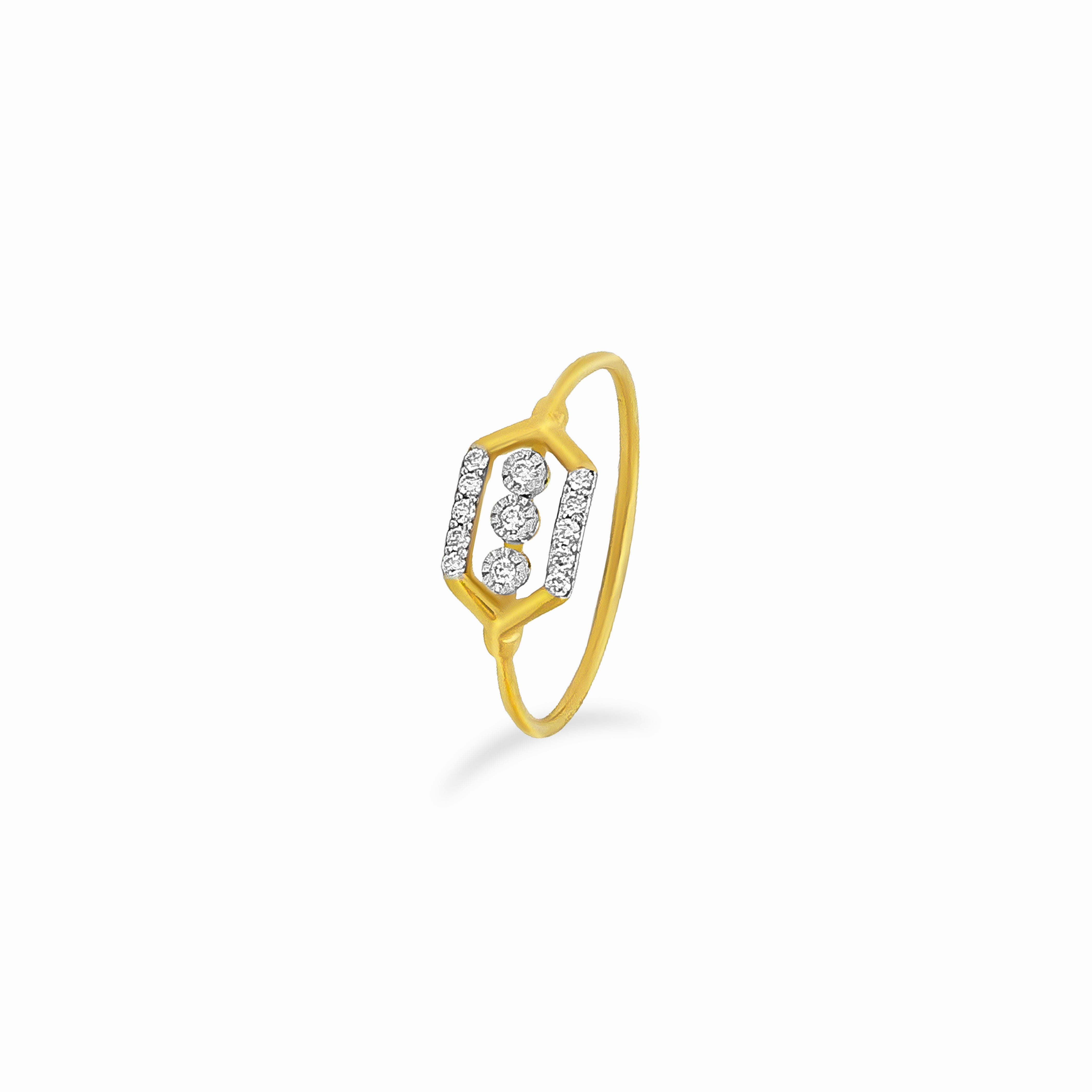 Modern Trio Diamond Ring