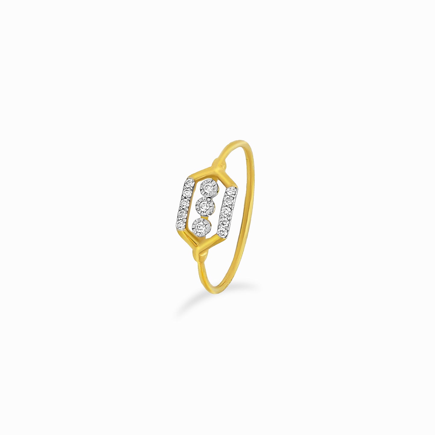 Modern Trio Diamond Ring