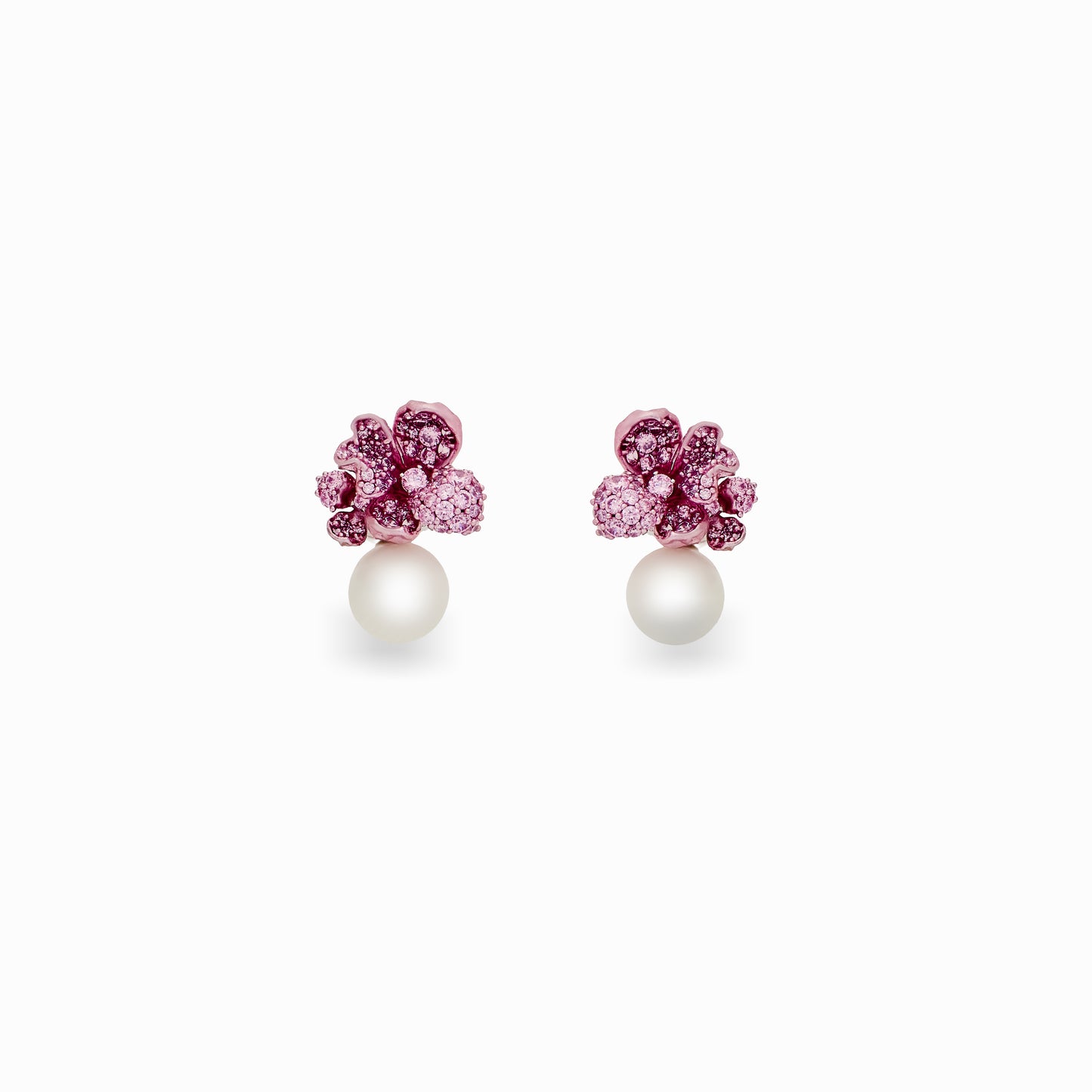 Rosé Spark Pearl Earrings