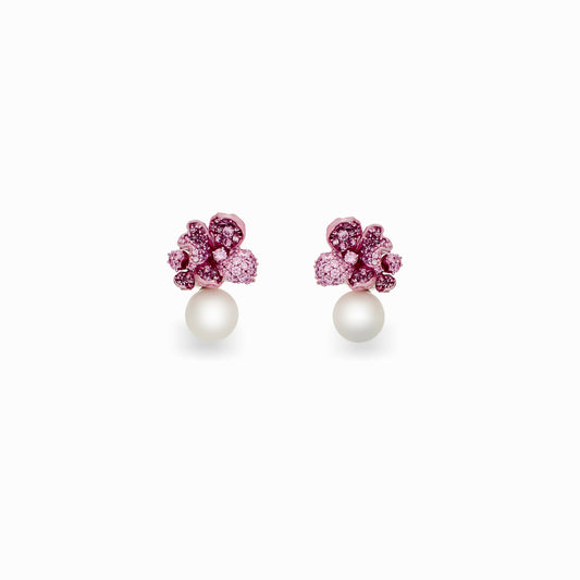 Rosé Spark Pearl Earrings