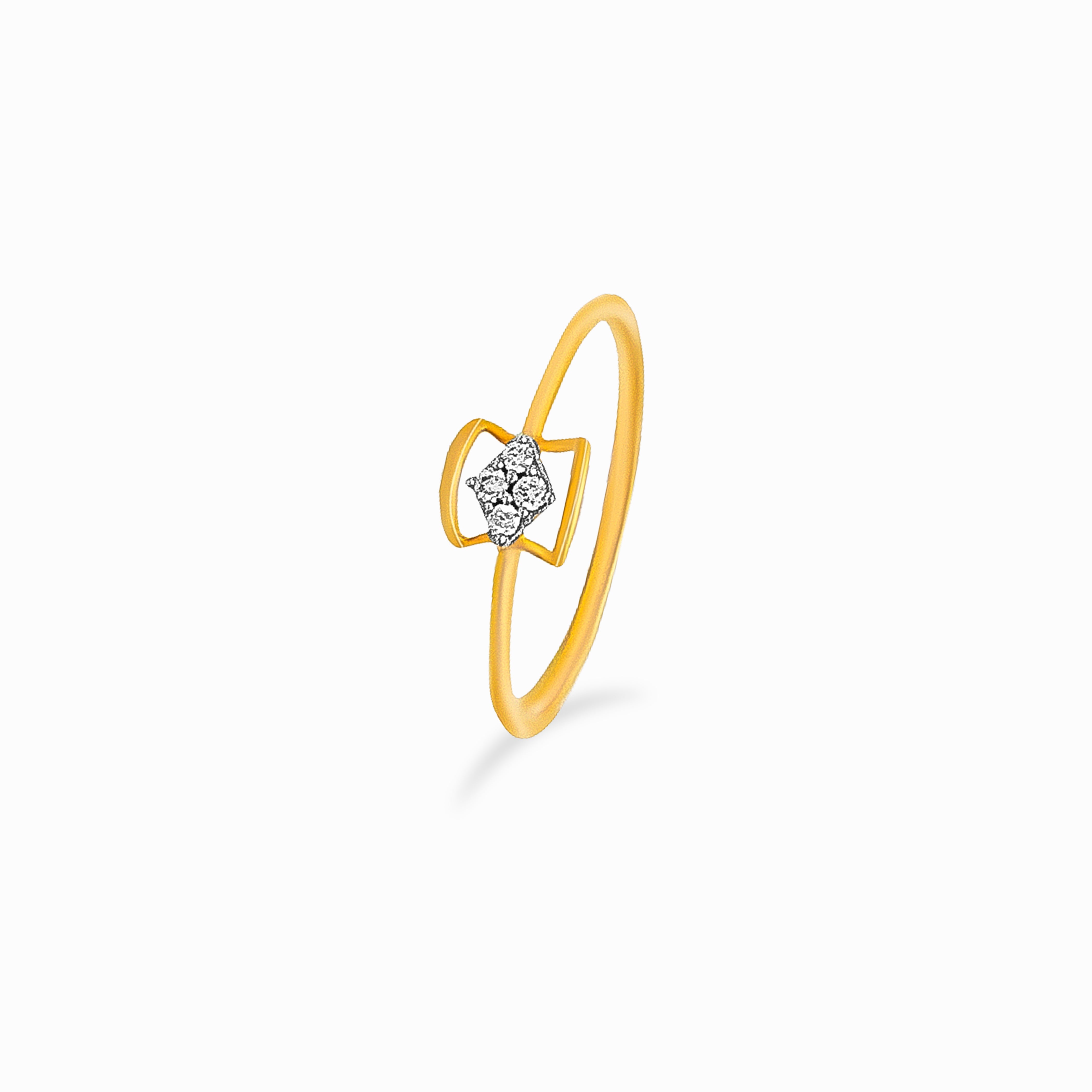 Modern Frame Diamond Ring