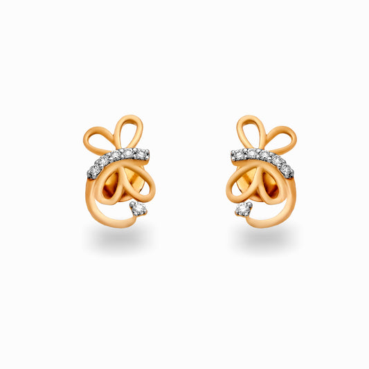 Knot Loop Diamond Stud