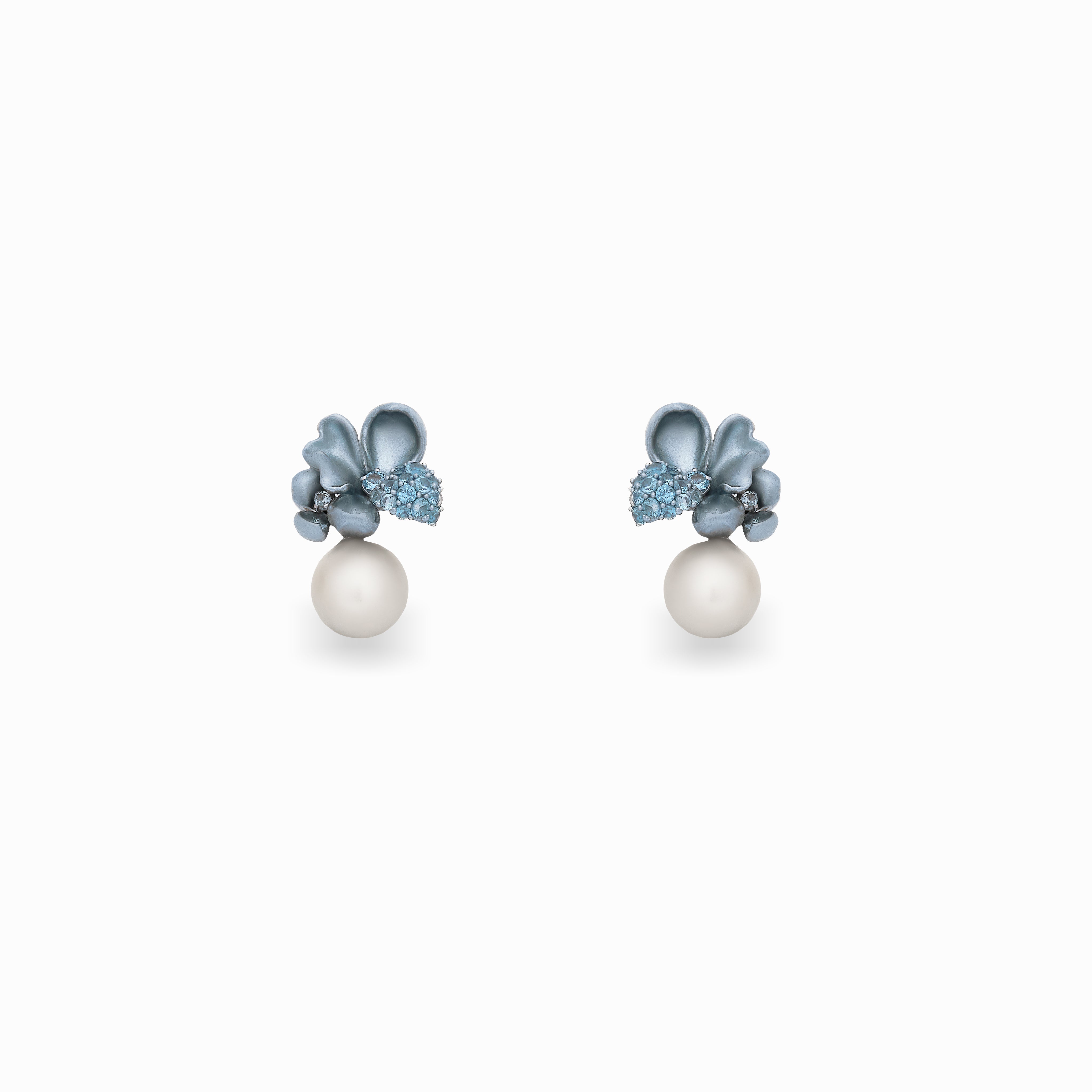 Powder Blue Pearl Earrings