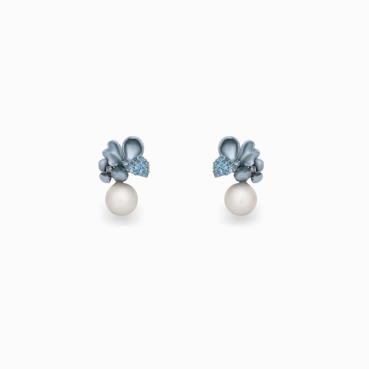 Powder Blue Pearl Earrings