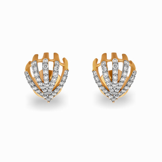 Diamond Claw Stud Earrings