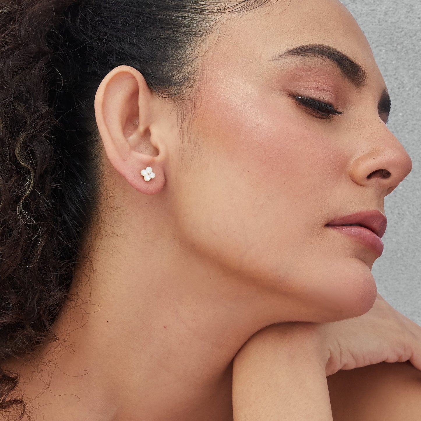 Frost Bloom Earrings Rose