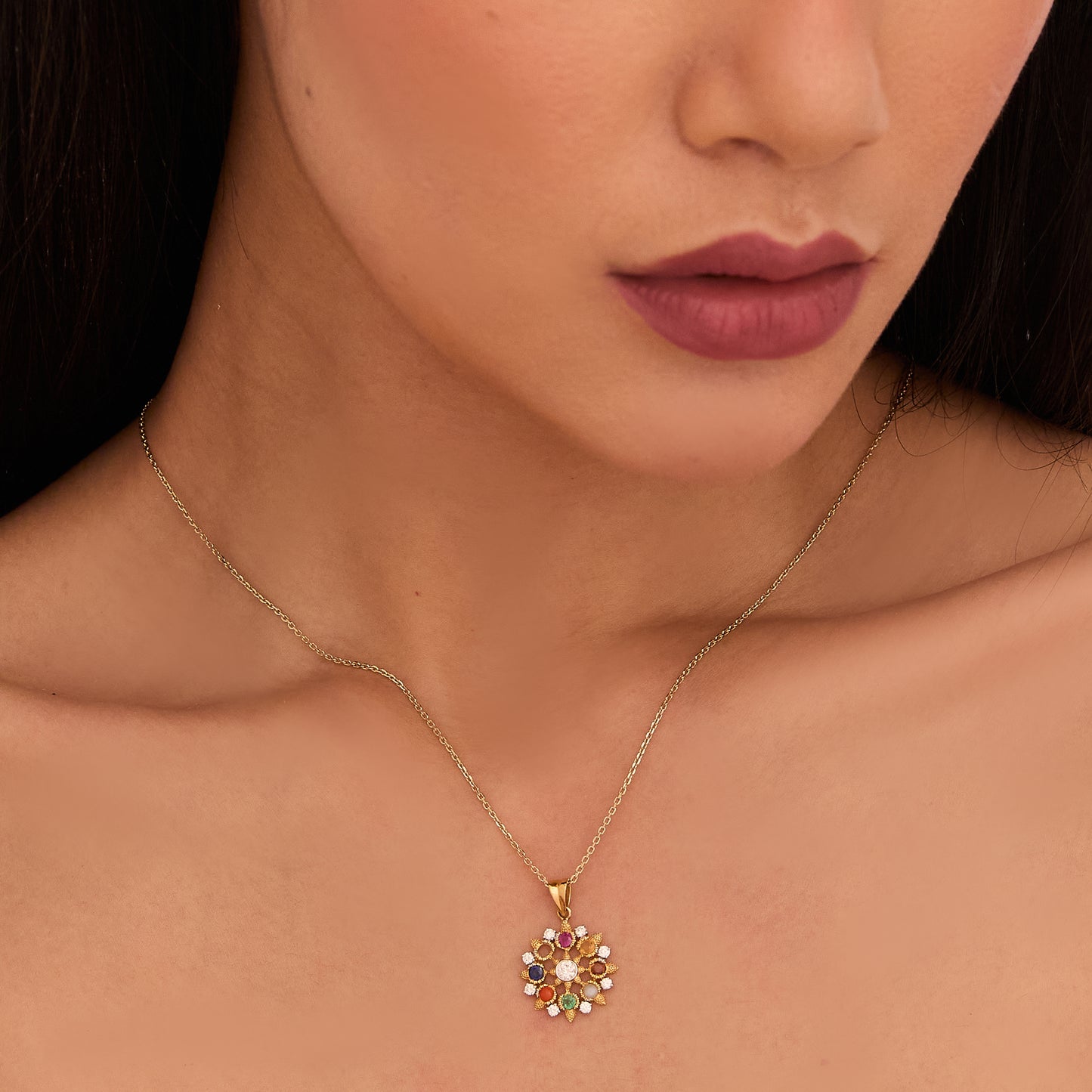Nine Stone Necklace