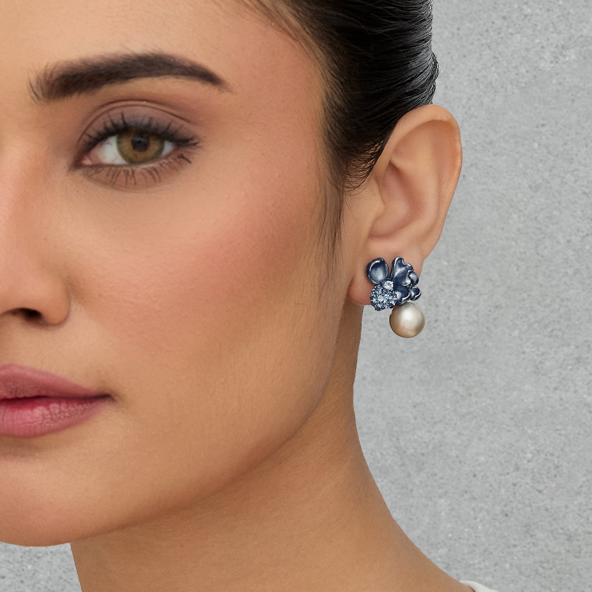 Powder Blue Pearl Earrings