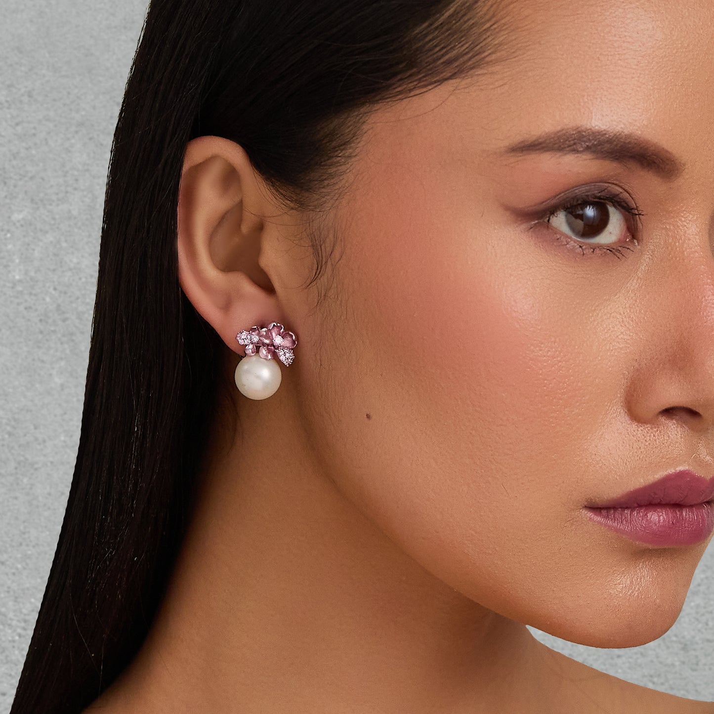 Blush Cluster Pearl Earrings