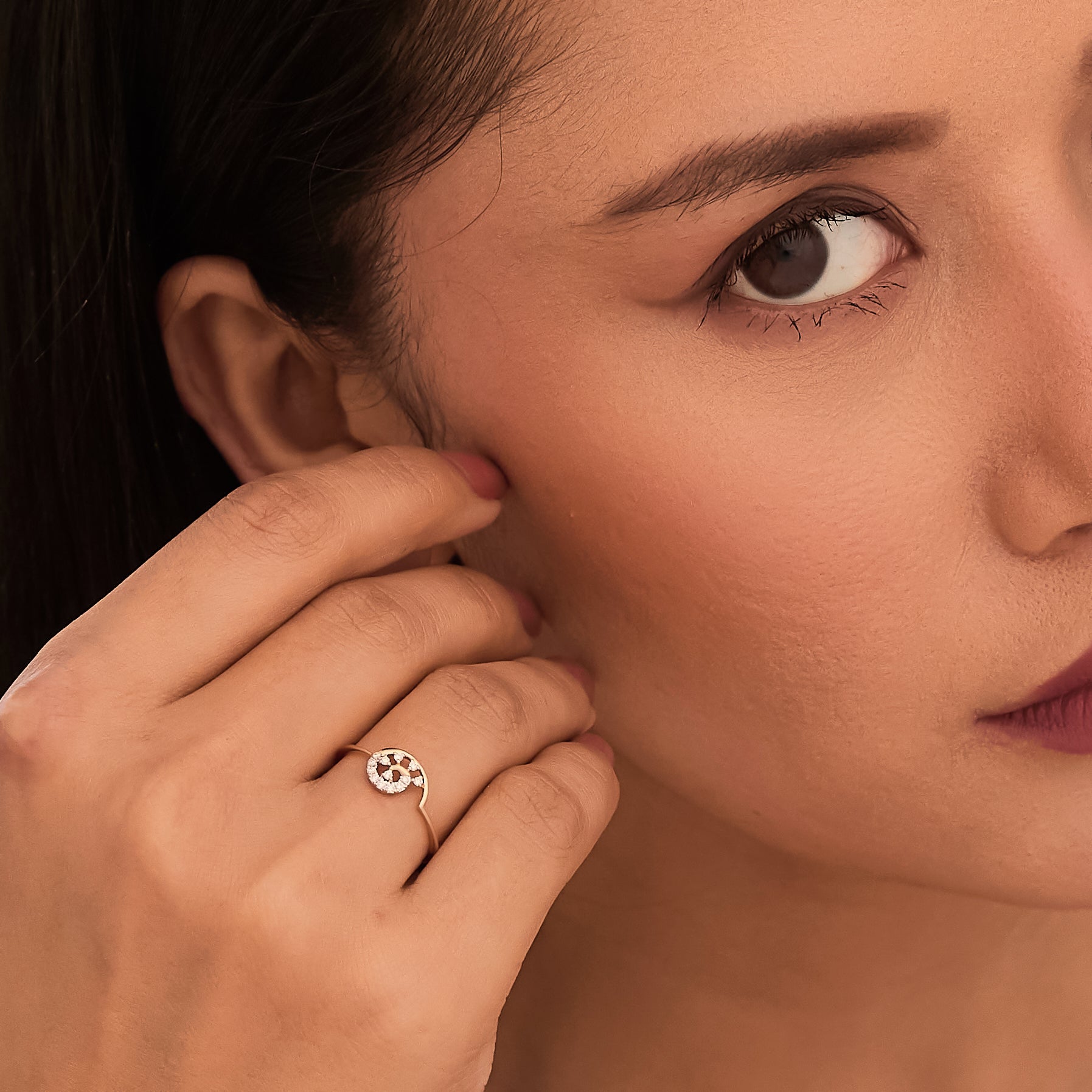 Mini Halo Diamond Ring