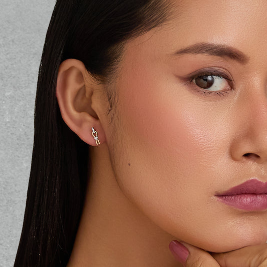 Luma Diamond Drop Studs