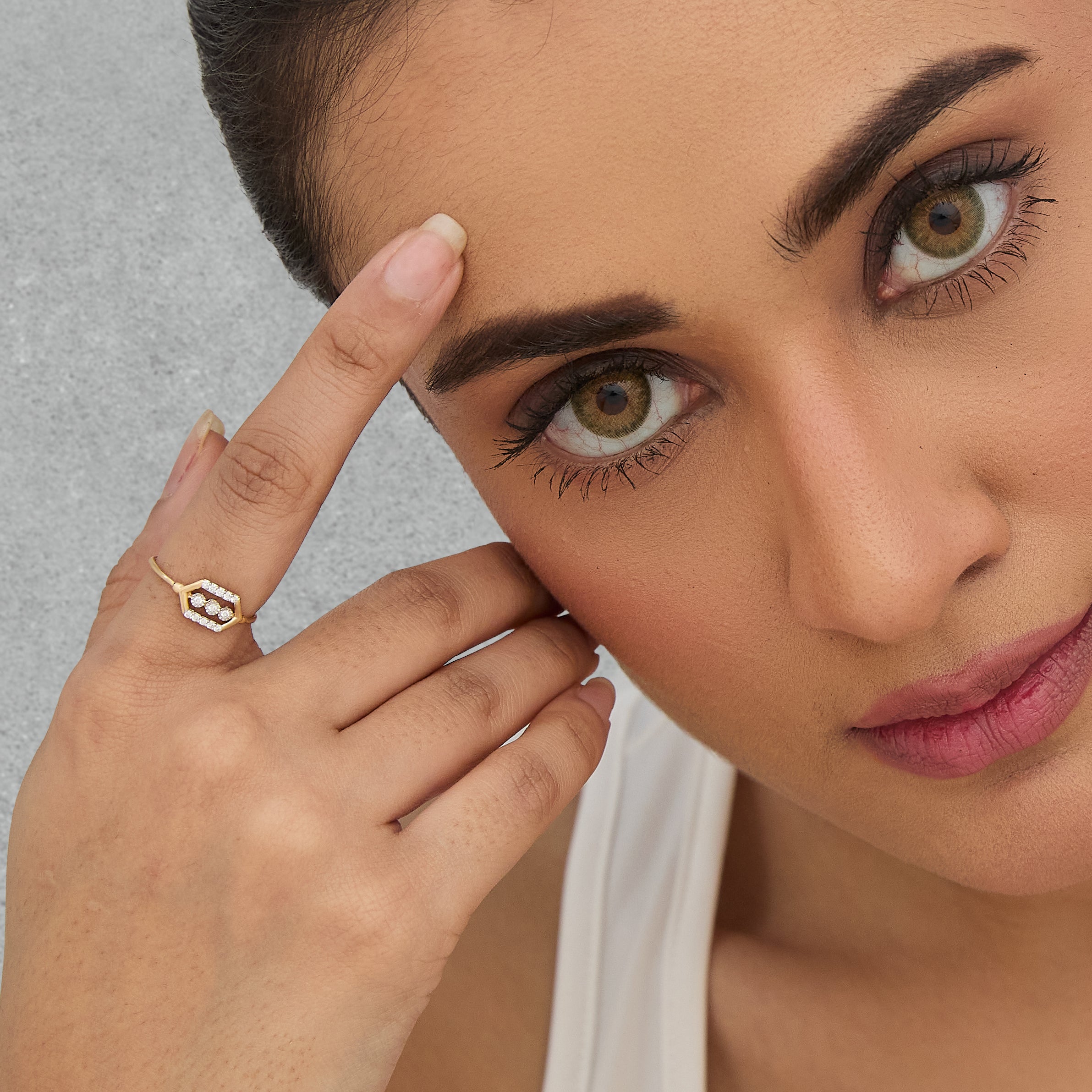 Modern Trio Diamond Ring