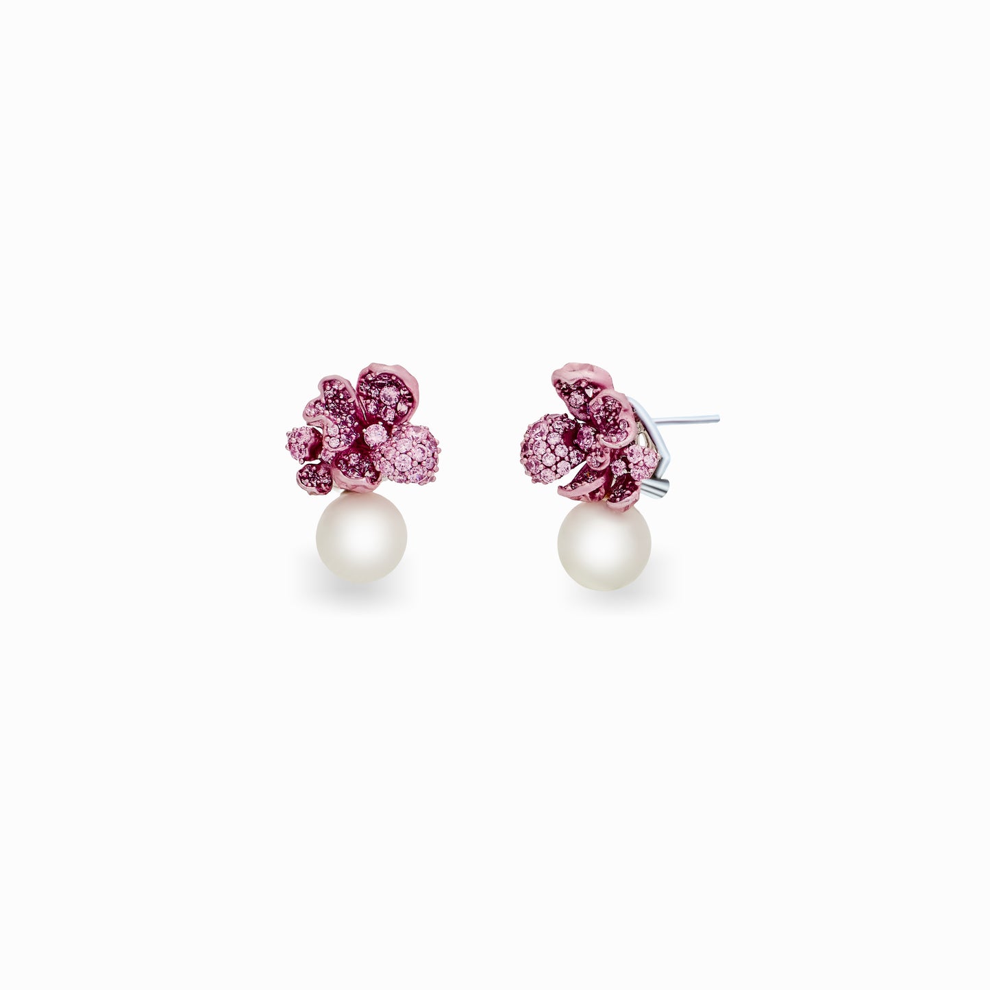 Rosé Spark Pearl Earrings