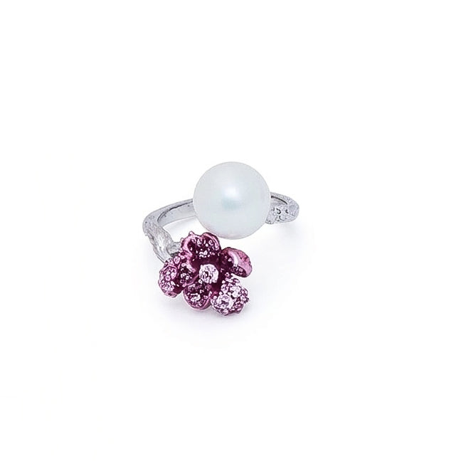 Rosé Flora Pearl Ring