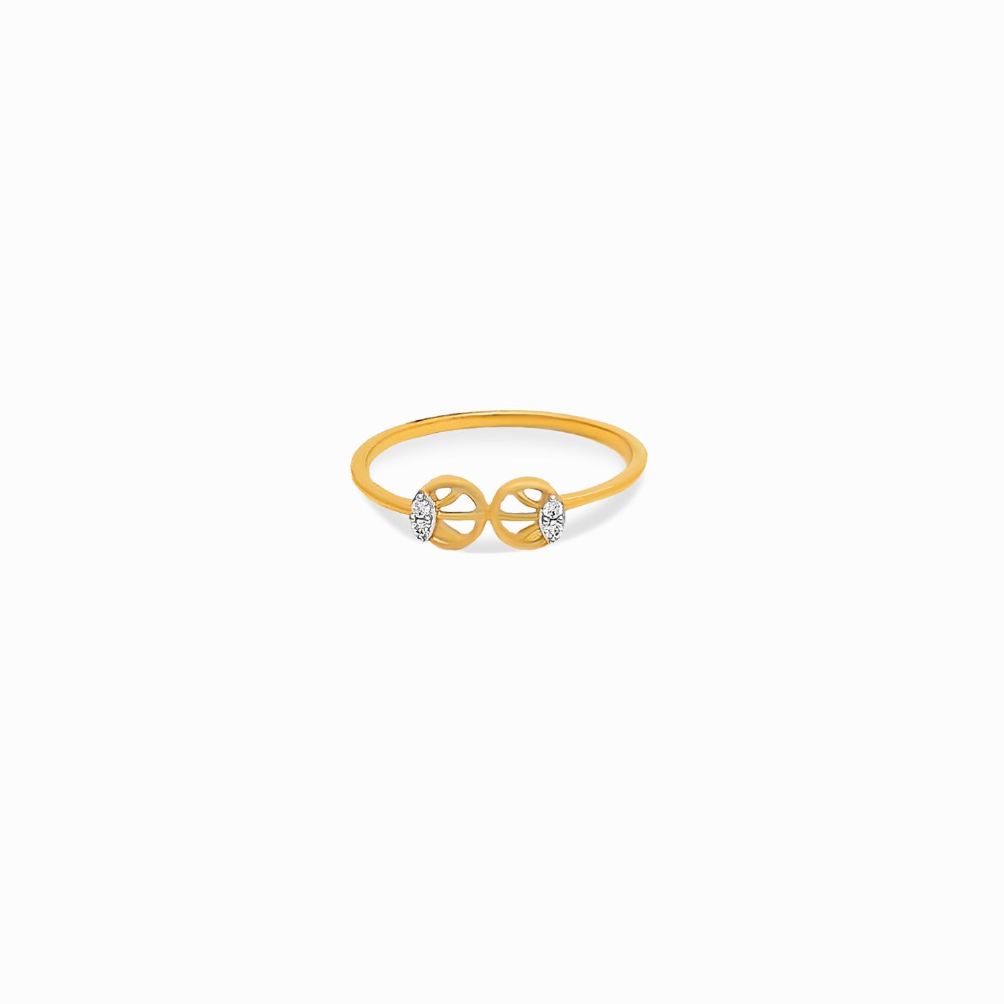 Twin Circle Diamond Ring