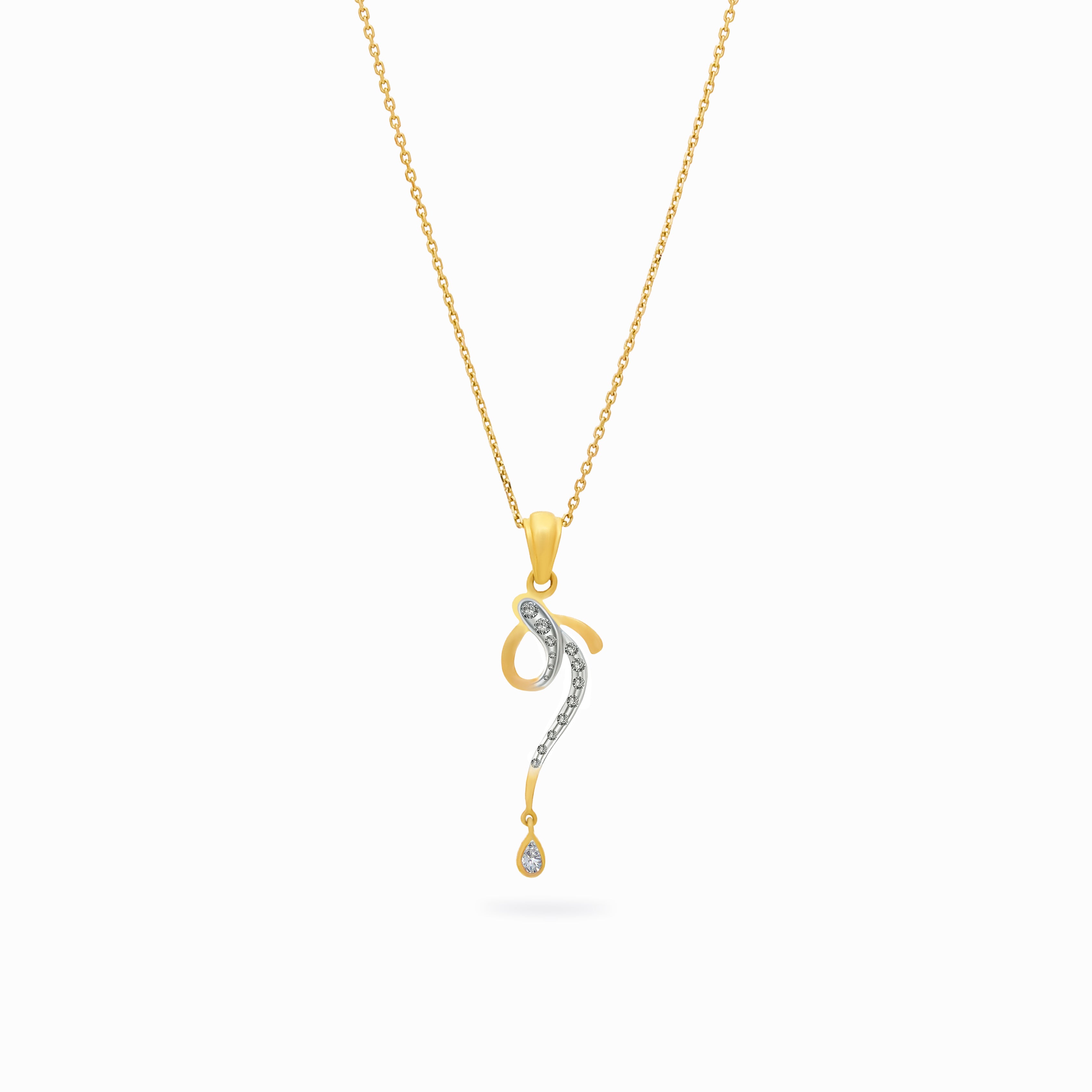 Twist Drop Diamond Necklace