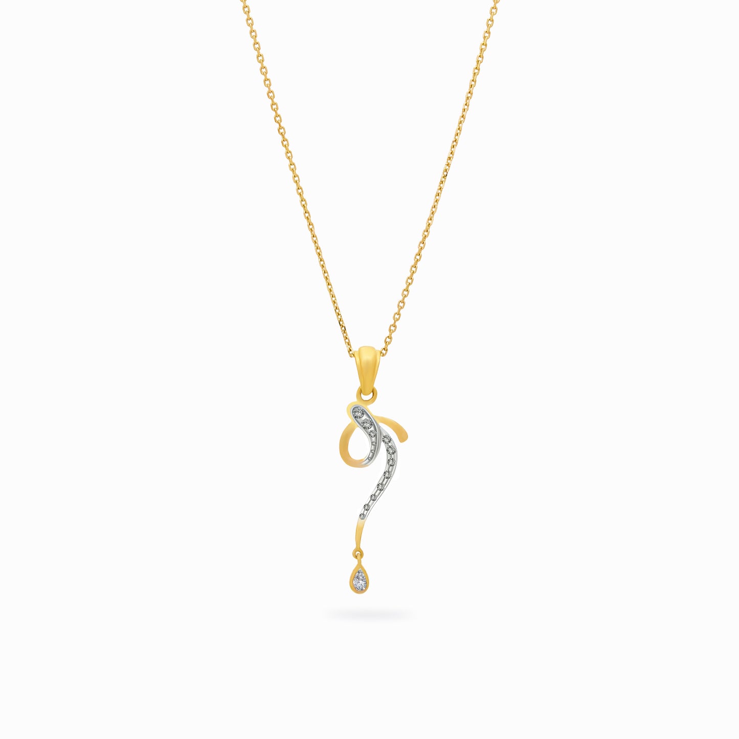 Twist Drop Diamond Necklace