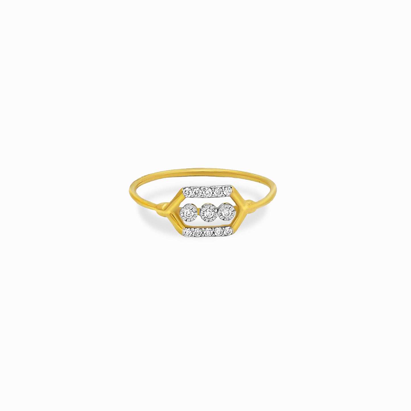 Modern Trio Diamond Ring