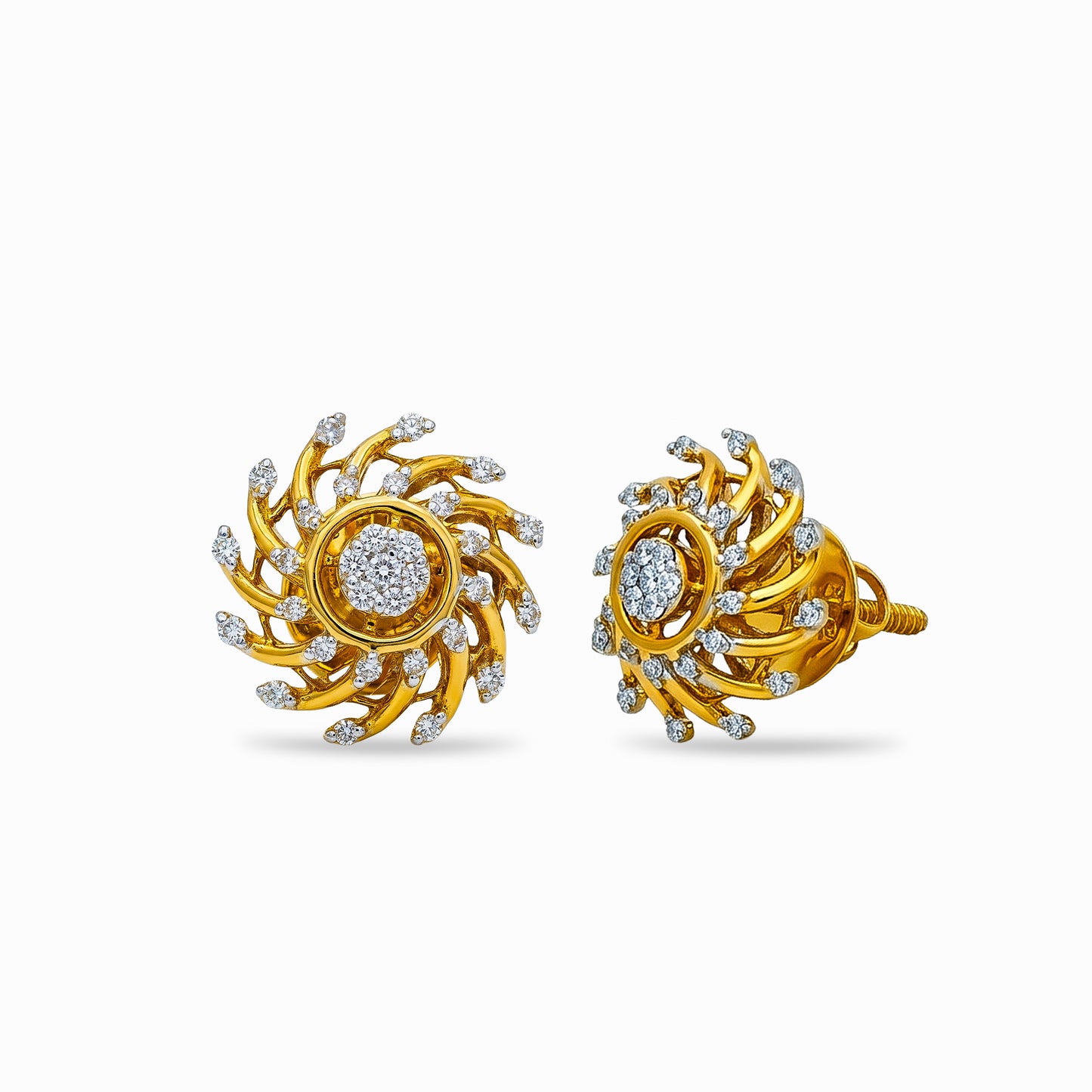 Spiral Diamond Earrings