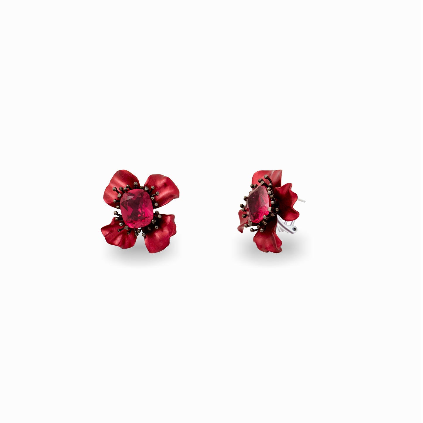 Crimson Bloom Earrings