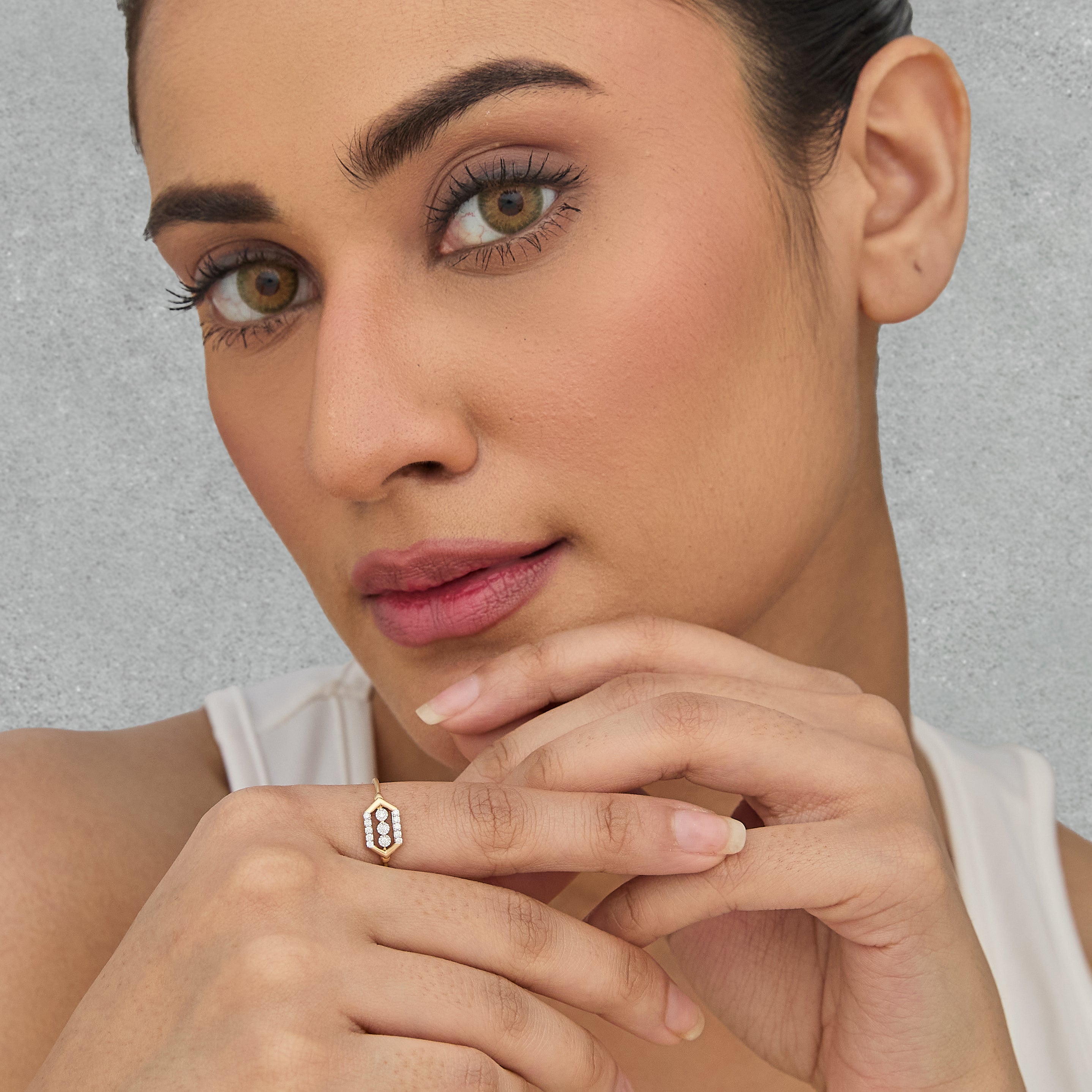 Modern Trio Diamond Ring