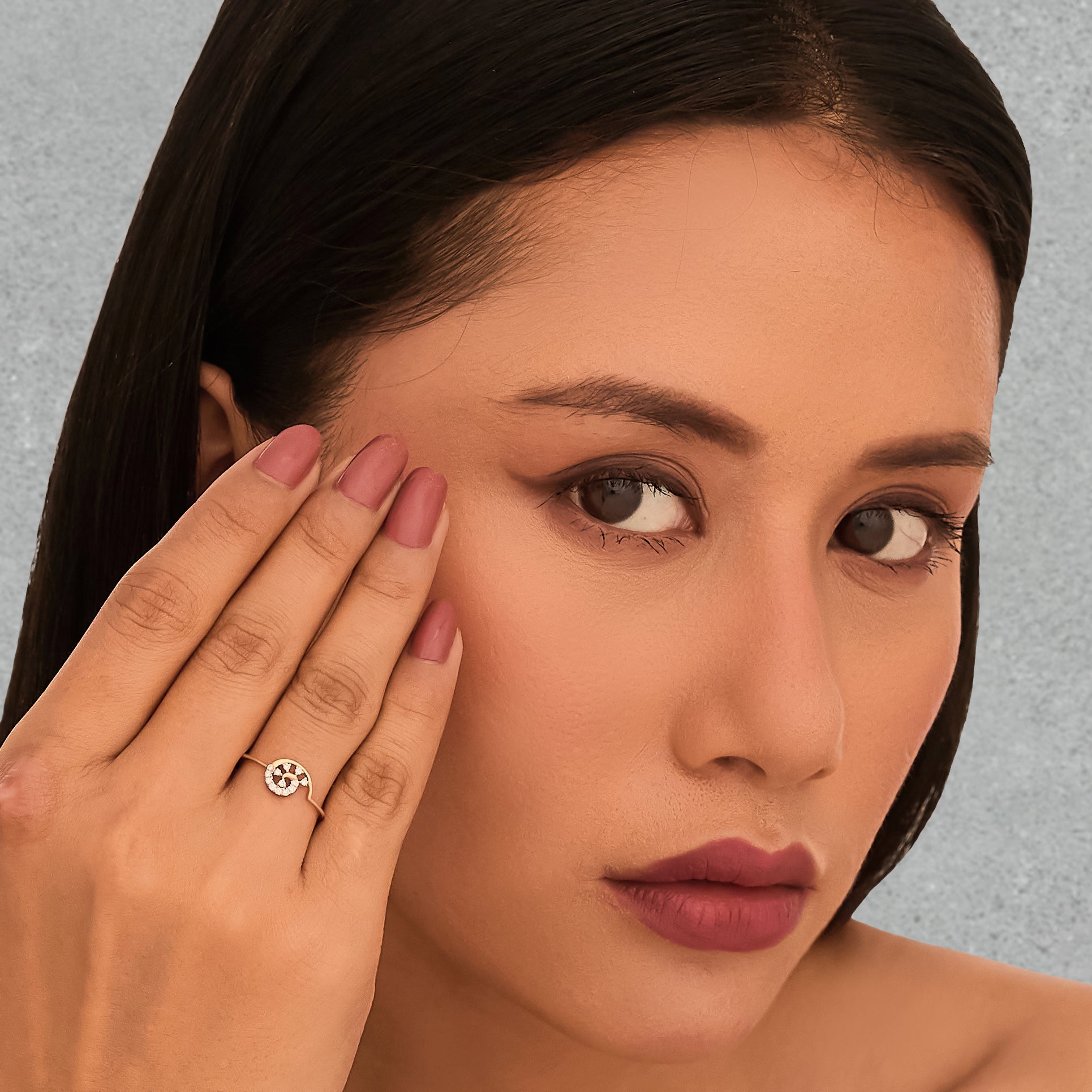 Mini Halo Diamond Ring