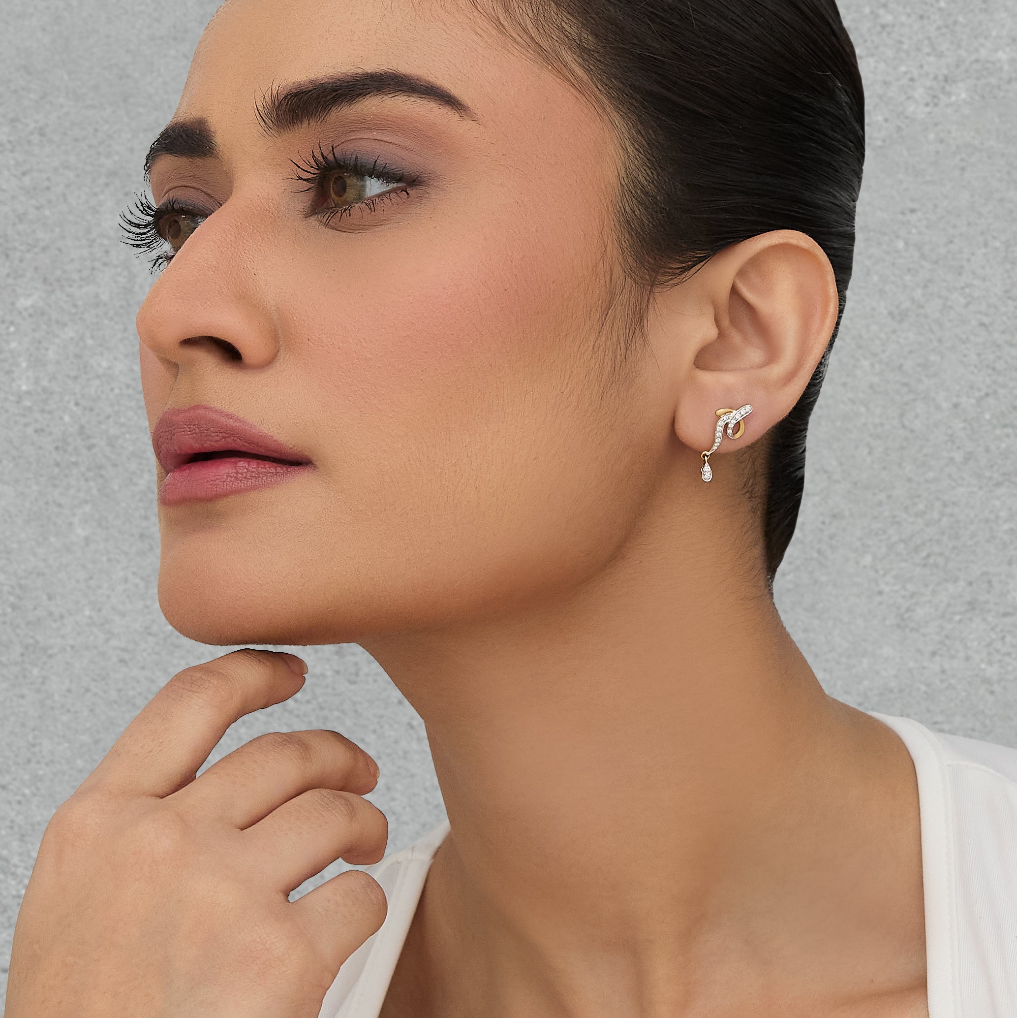 Lira Diamond Drop Earrings