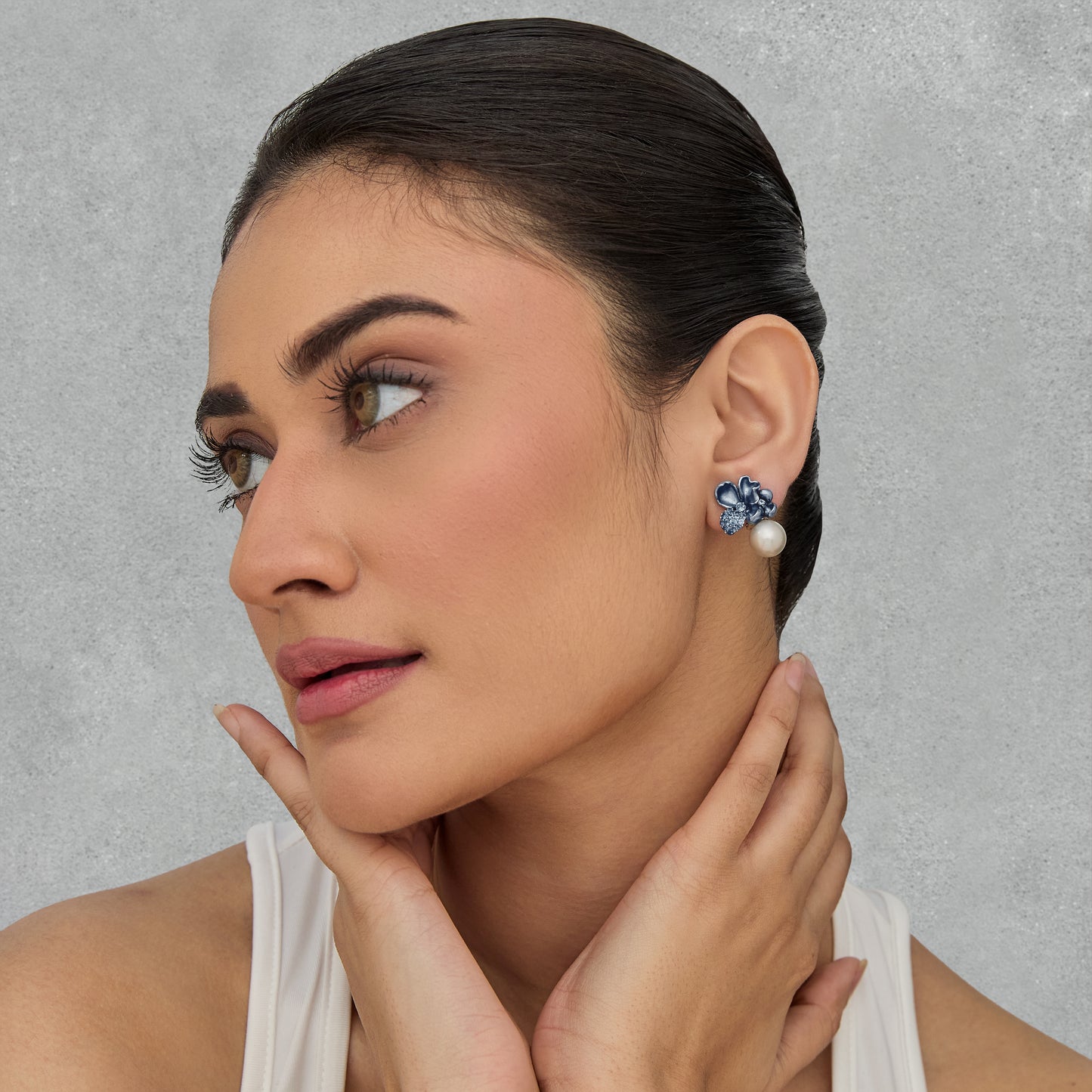 Powder Blue Pearl Earrings