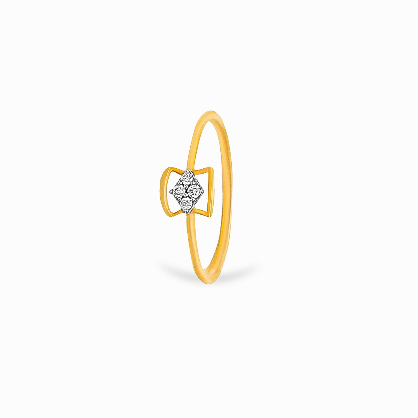 Modern Frame Diamond Ring