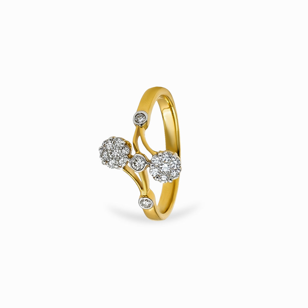 Floral Vine Diamond Ring
