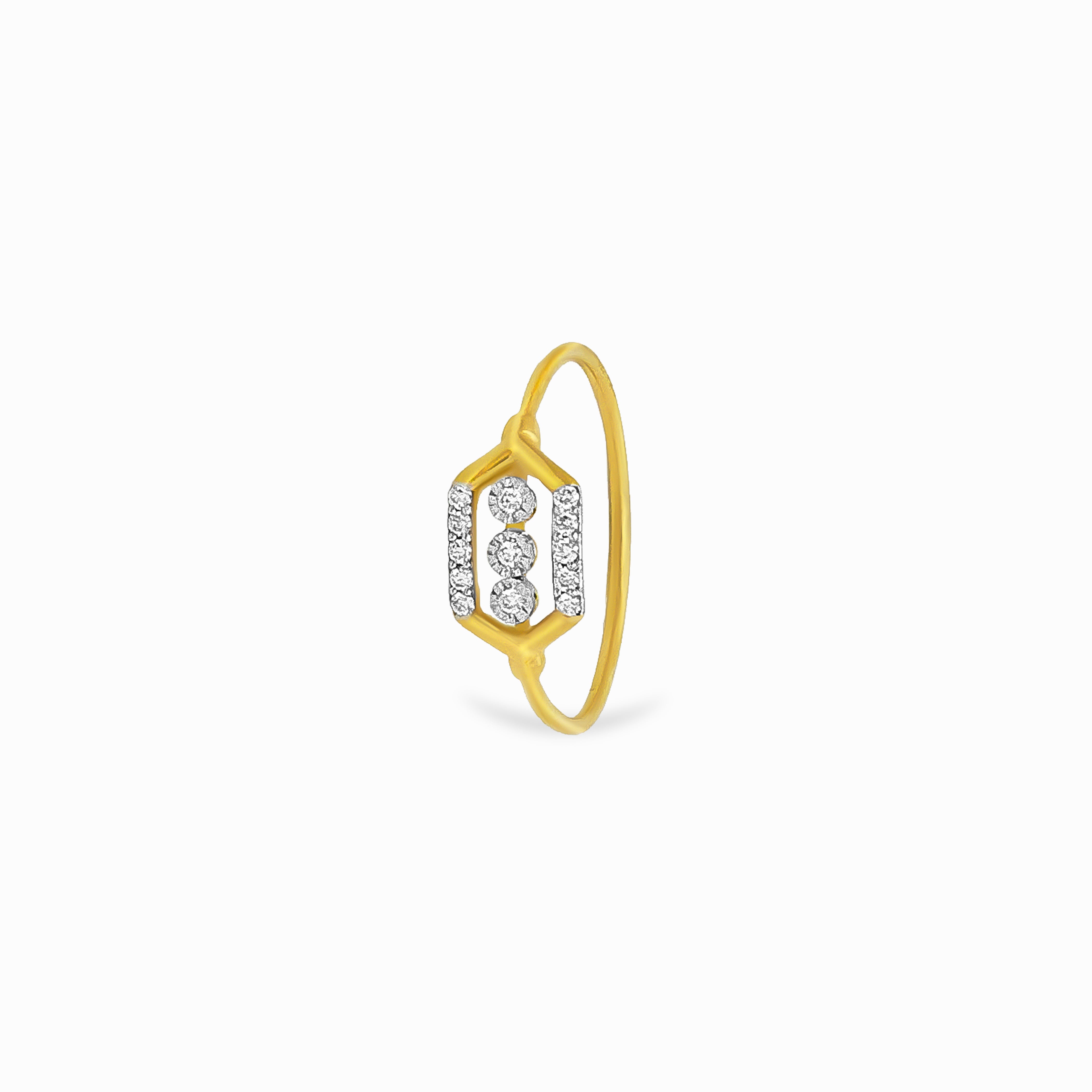 Modern Trio Diamond Ring