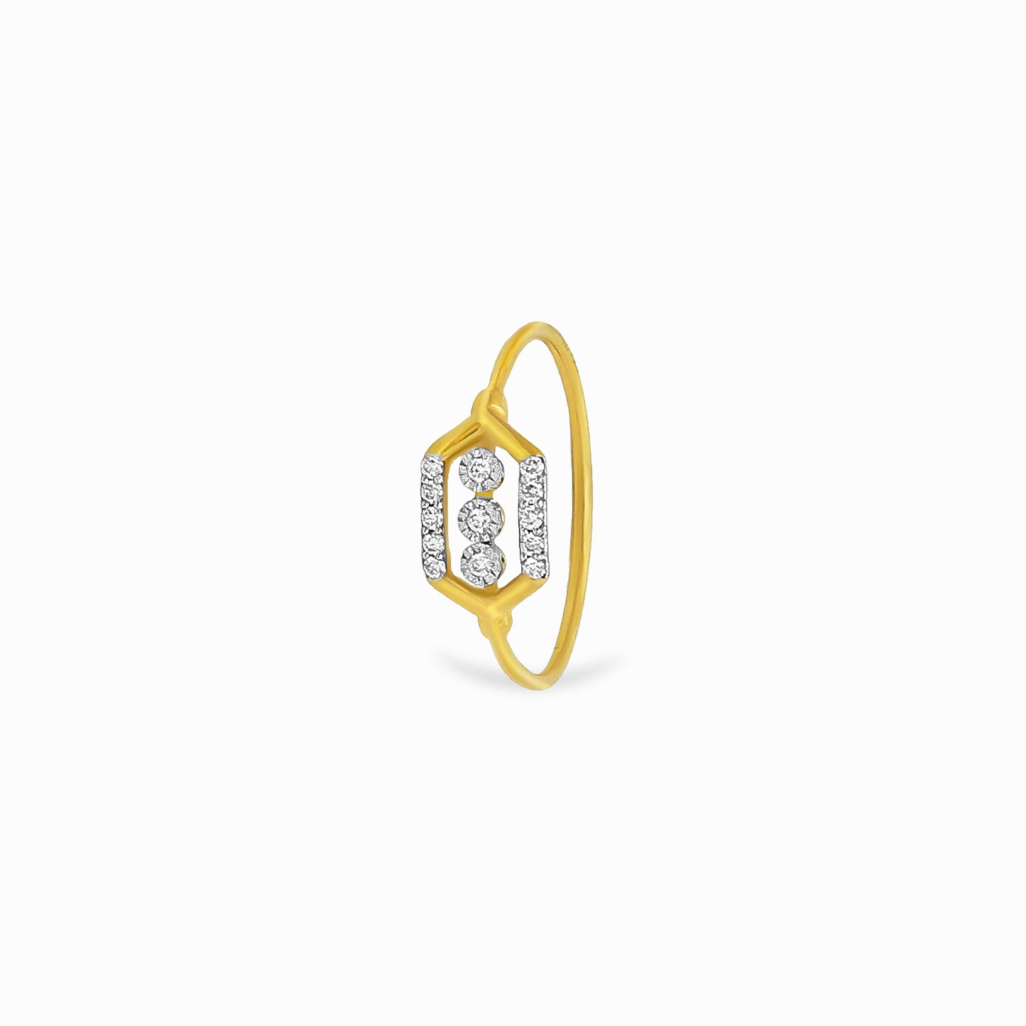 Modern Trio Diamond Ring