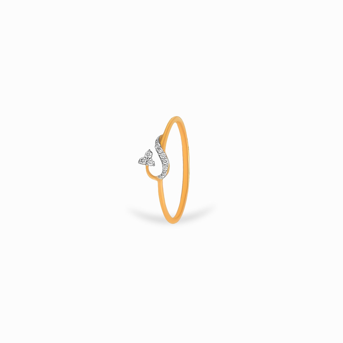 Open Wave Diamond Ring