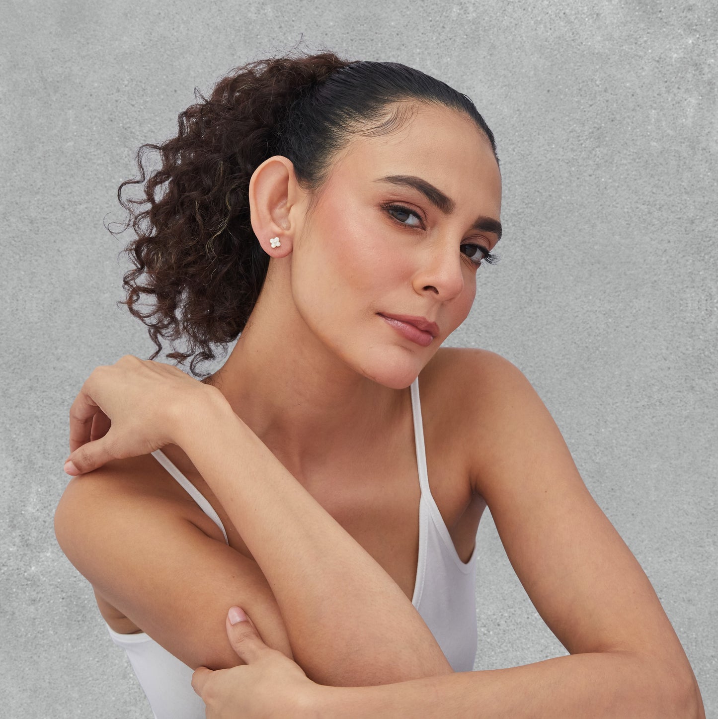 Frost Bloom Earrings Rose